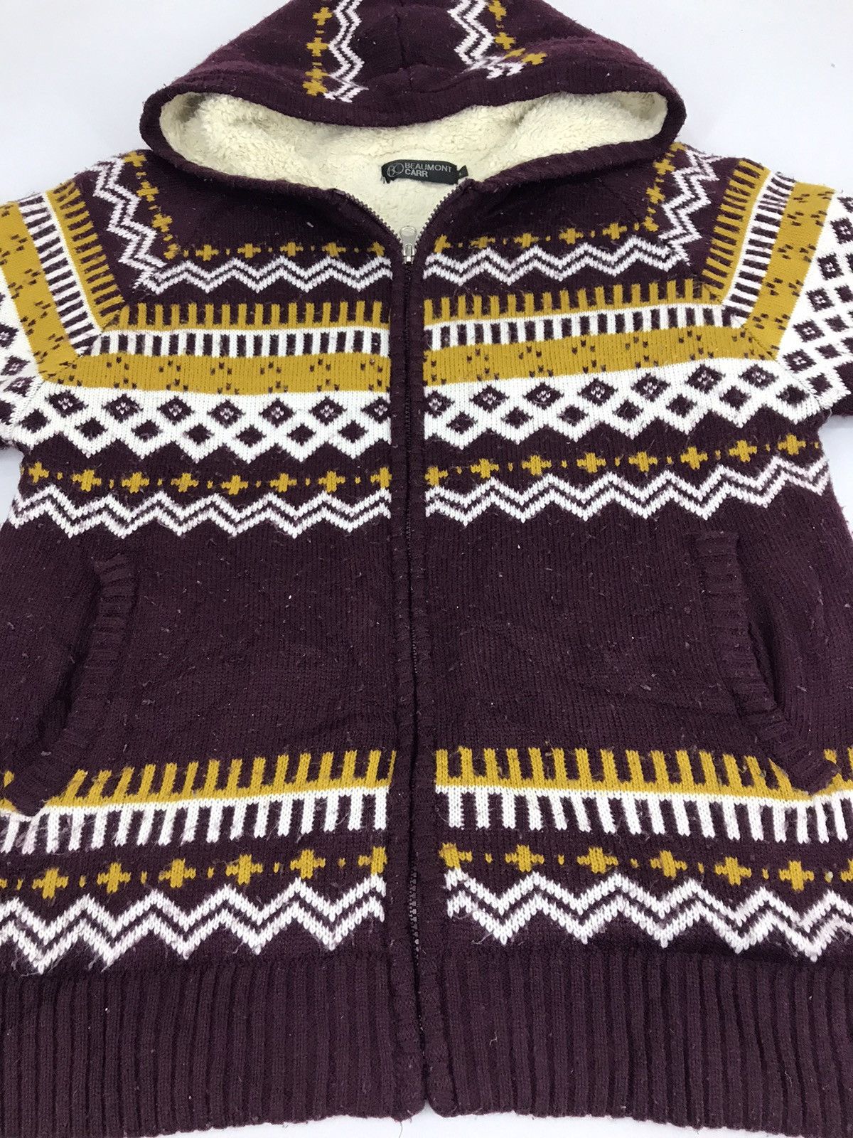 Japanese Brand Vintage Fleece Sweatshirt Striped Ethic Culture Streetwear Size US S / EU 44-46 / 1 - 10 Thumbnail