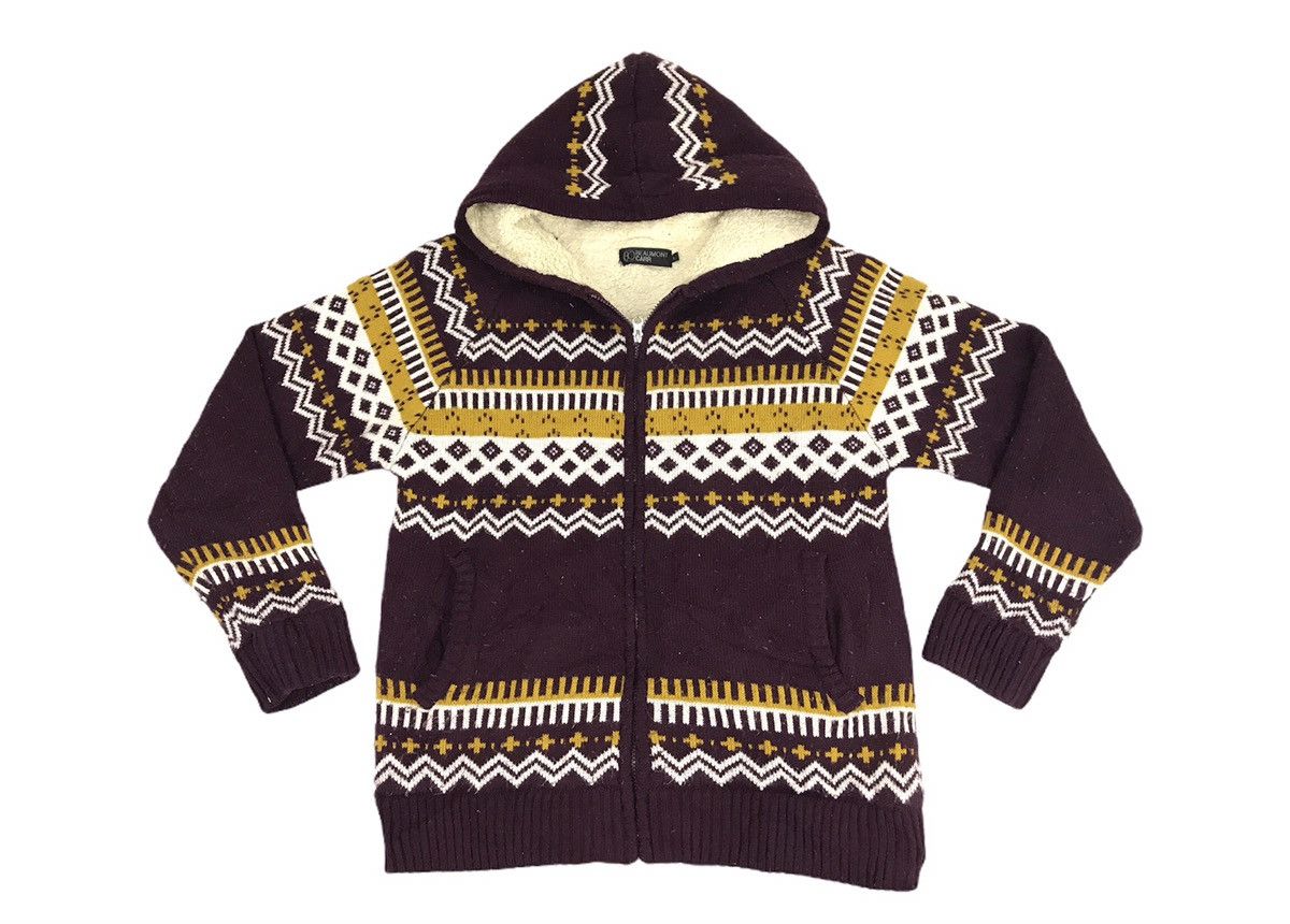 Japanese Brand Vintage Fleece Sweatshirt Striped Ethic Culture Streetwear Size US S / EU 44-46 / 1 - 1 Thumbnail
