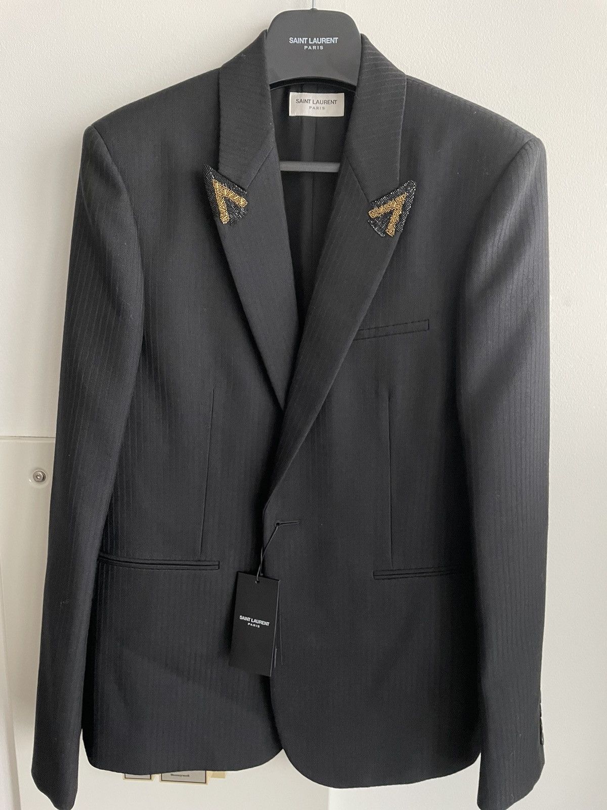 Saint Laurent Paris Super RARE $4,200 Limited Edition Brand NEW Diamond Blazer Size 50R - 1 Thumbnail