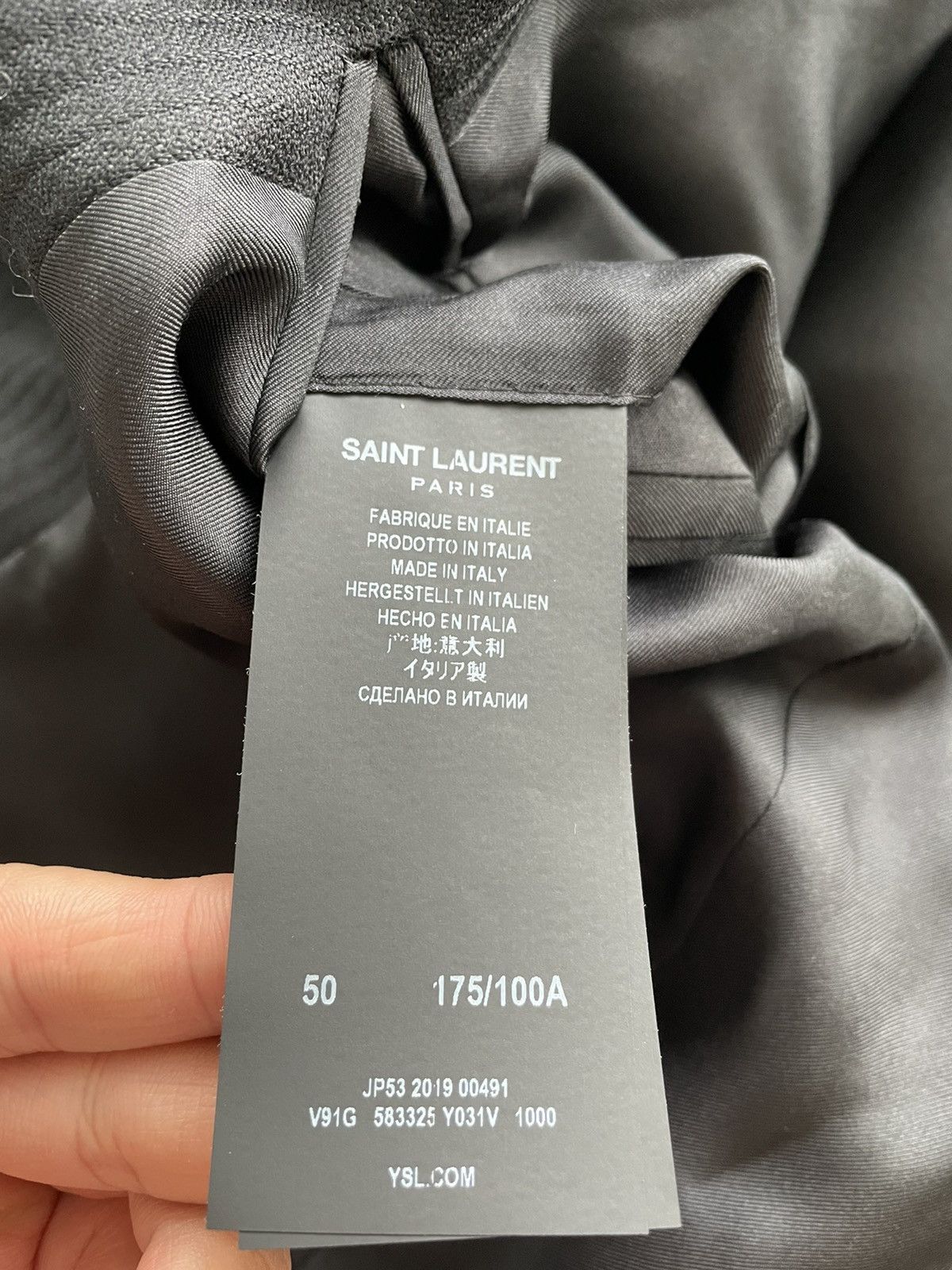 Saint Laurent Paris Super RARE $4,200 Limited Edition Brand NEW Diamond Blazer Size 50R - 5 Thumbnail