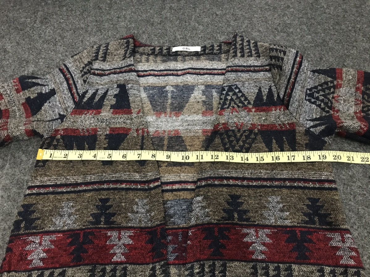 Japanese Brand GRL Knitwear Cardigan Long Sweatshirts Ethic Nature Design Size US M / EU 48-50 / 2 - 4 Thumbnail