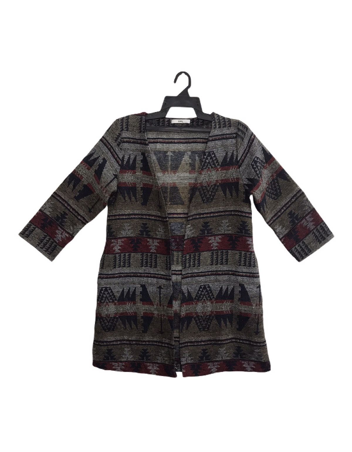 Japanese Brand GRL Knitwear Cardigan Long Sweatshirts Ethic Nature Design Size US M / EU 48-50 / 2 - 1 Thumbnail