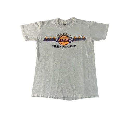 image of L A Lakers x Made In USA Vintage 80's Nba Stedman Hawaii Los Angeles Lakers Tee in White (Size Medi