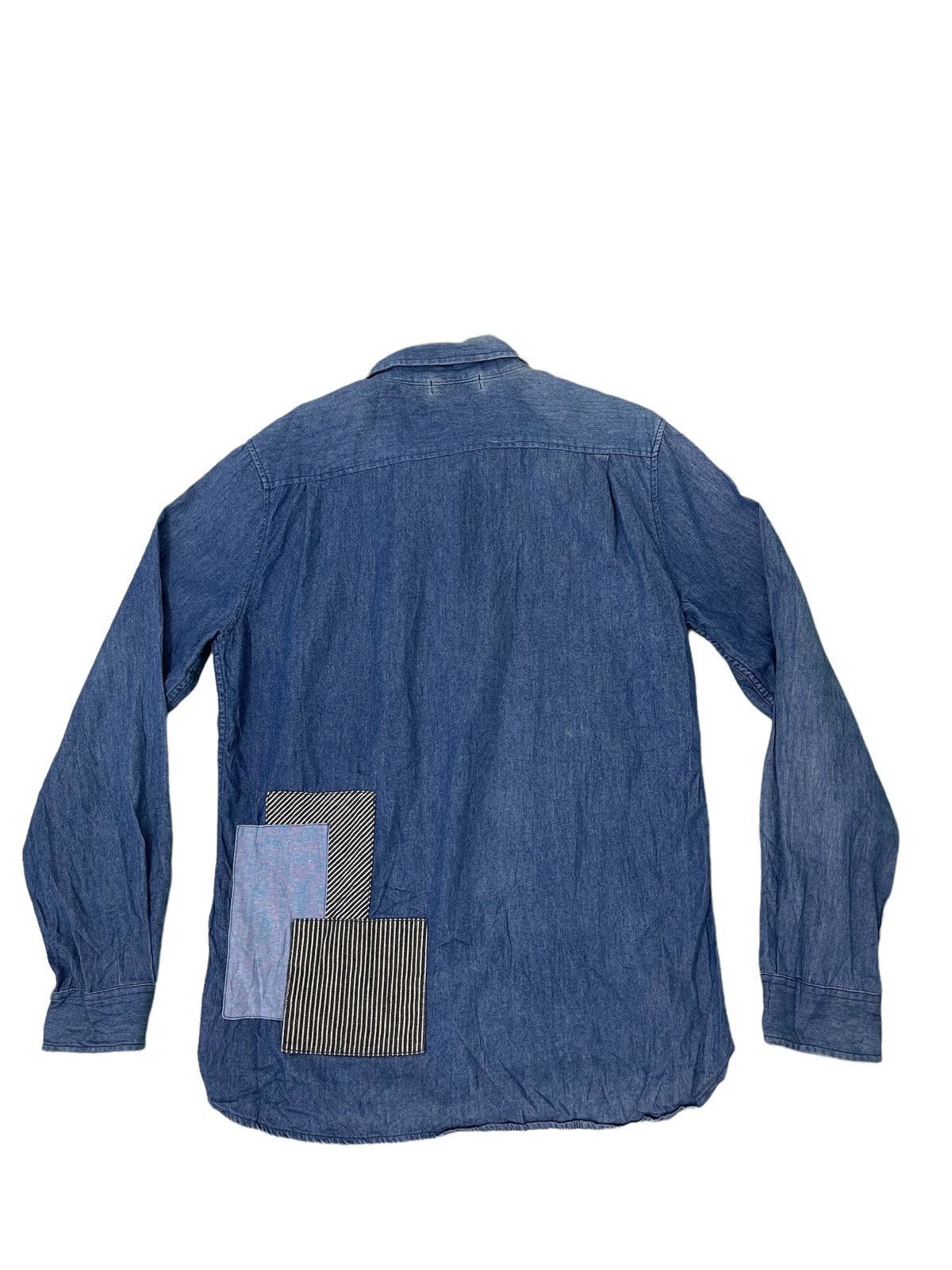 Japanese Brand Japan Brand Transcontinents Patchwork Shirt Thin Denim 3🟩8 Size US L / EU 52-54 / 3 - 7 Thumbnail