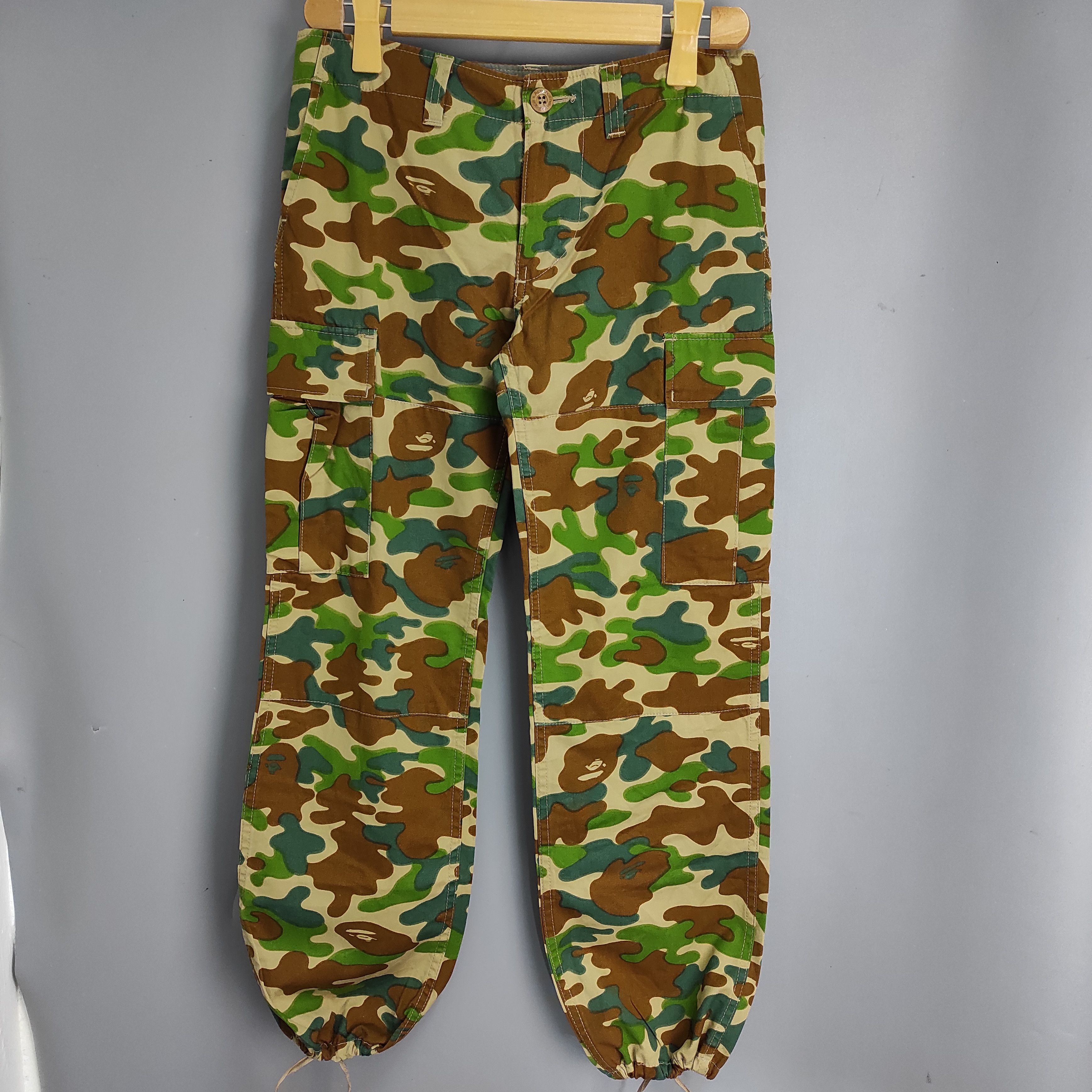 image of Bape Puzzle Camo Cargo Pants Wmns, Women's (Size 30)