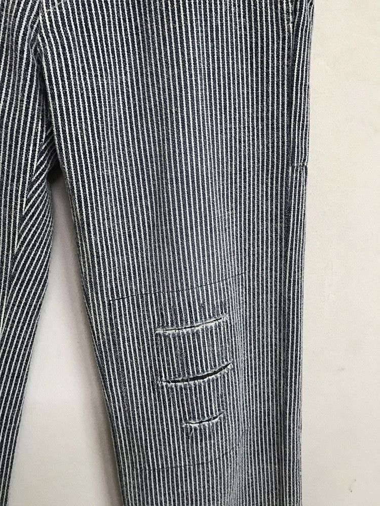 Vintage WAFFLISH WAFFLE Japan Cinch Side Patchwork Striped Pant Size US 31 - 7 Thumbnail