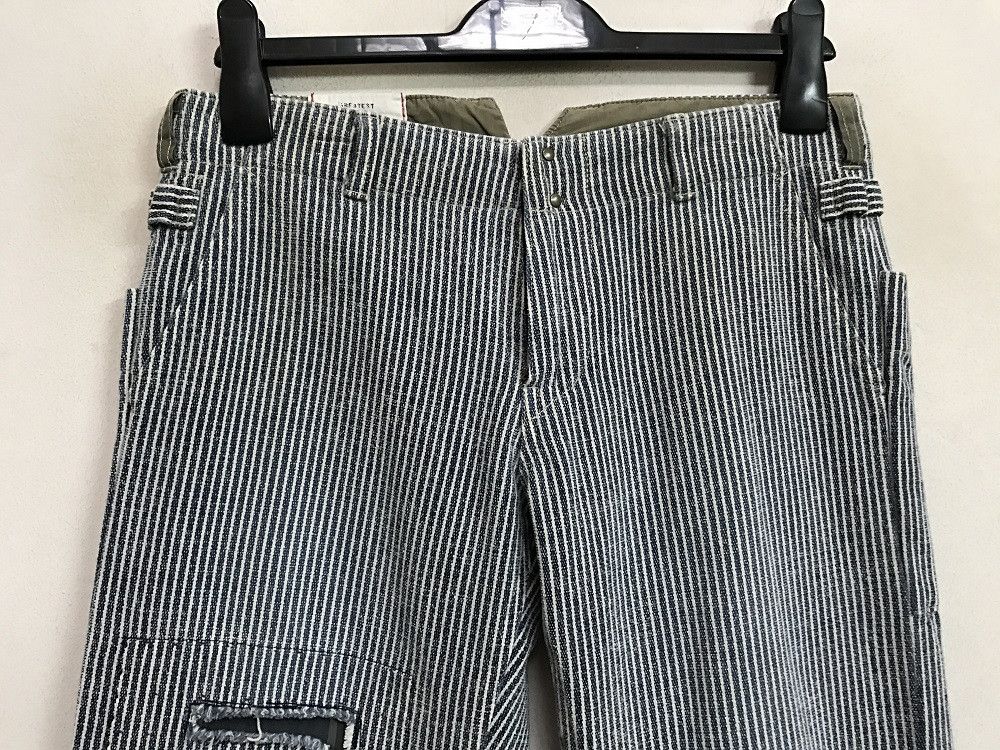 Vintage WAFFLISH WAFFLE Japan Cinch Side Patchwork Striped Pant Size US 31 - 2 Thumbnail