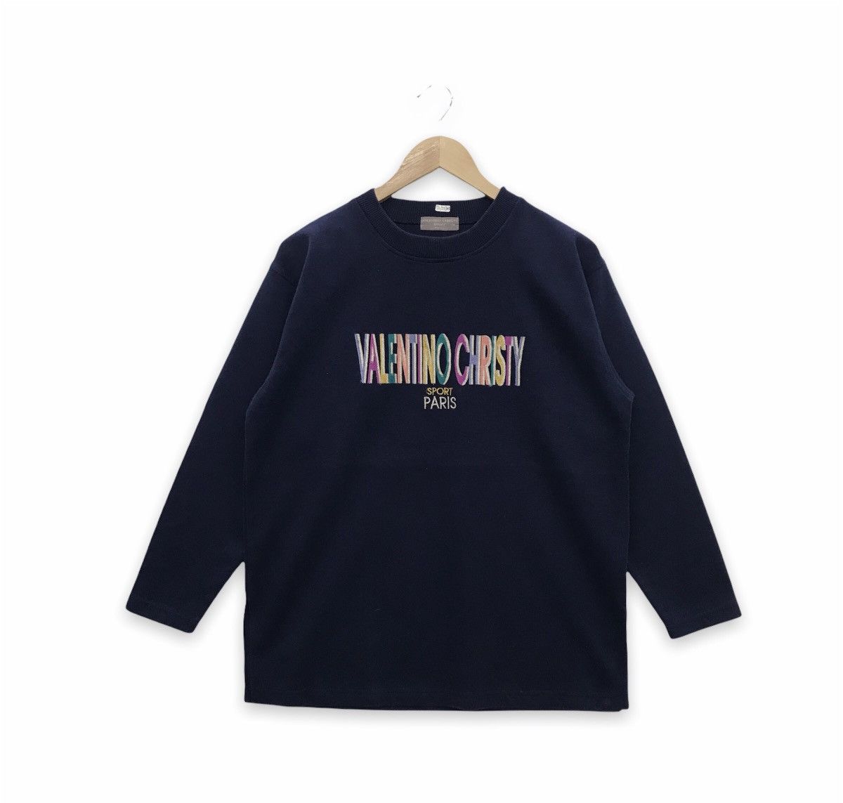 Designer × Valentino × Vintage Rare!! Vintage Valentino Christy Spellout Sweatshirt Size US M / EU 48-50 / 2 - 1 Thumbnail