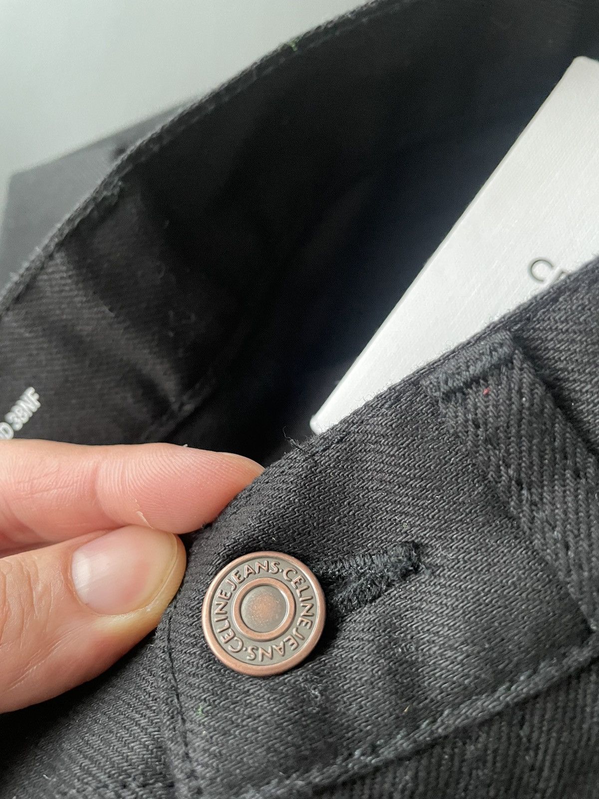 Celine × Hedi Slimane Runway SuperRare Iconic SL 001 Hedi Slimane Pure Black Denim Size US 28 / EU 44 - 6 Thumbnail