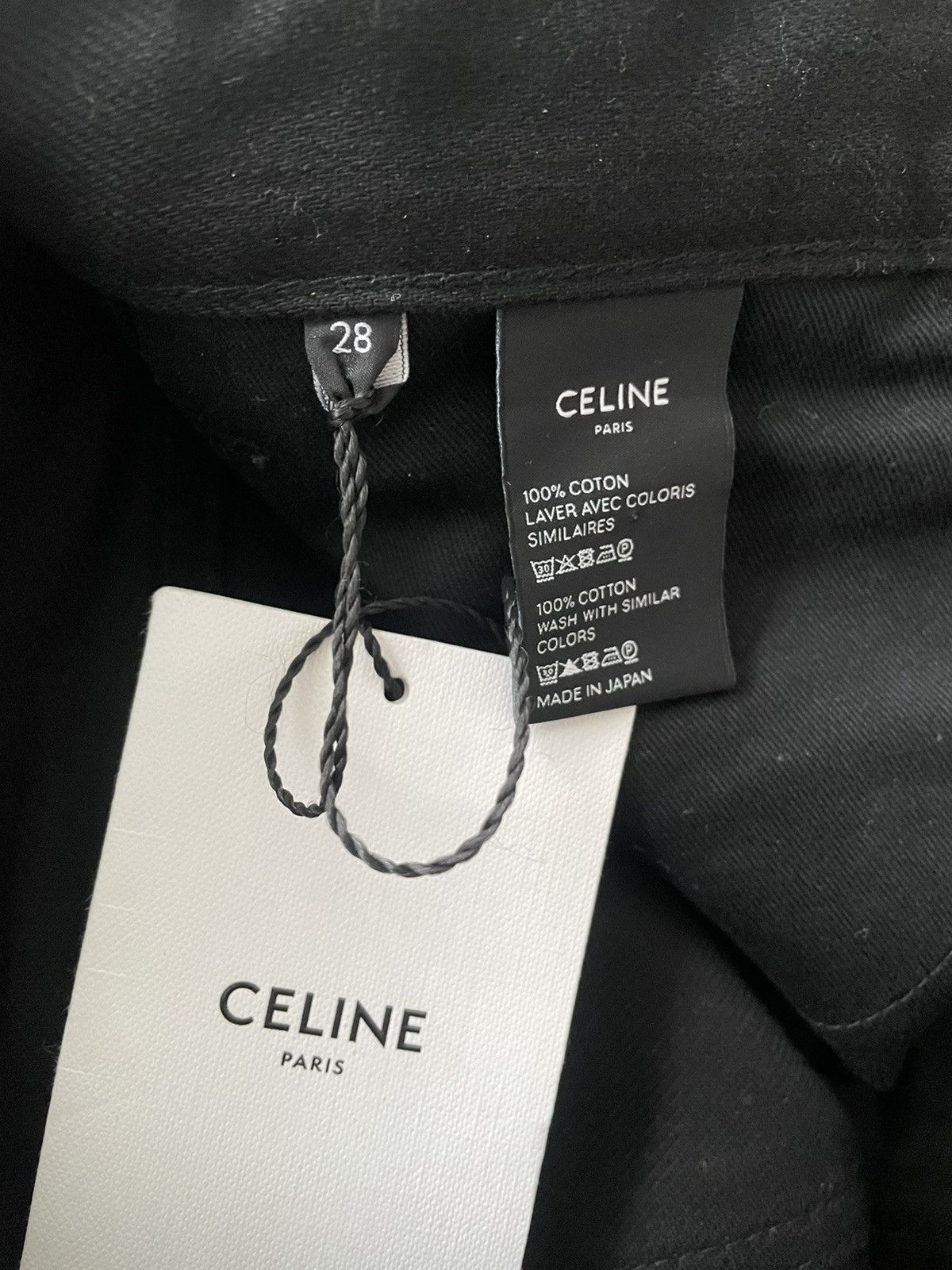 Celine × Hedi Slimane Runway SuperRare Iconic SL 001 Hedi Slimane Pure Black Denim Size US 28 / EU 44 - 18 Thumbnail