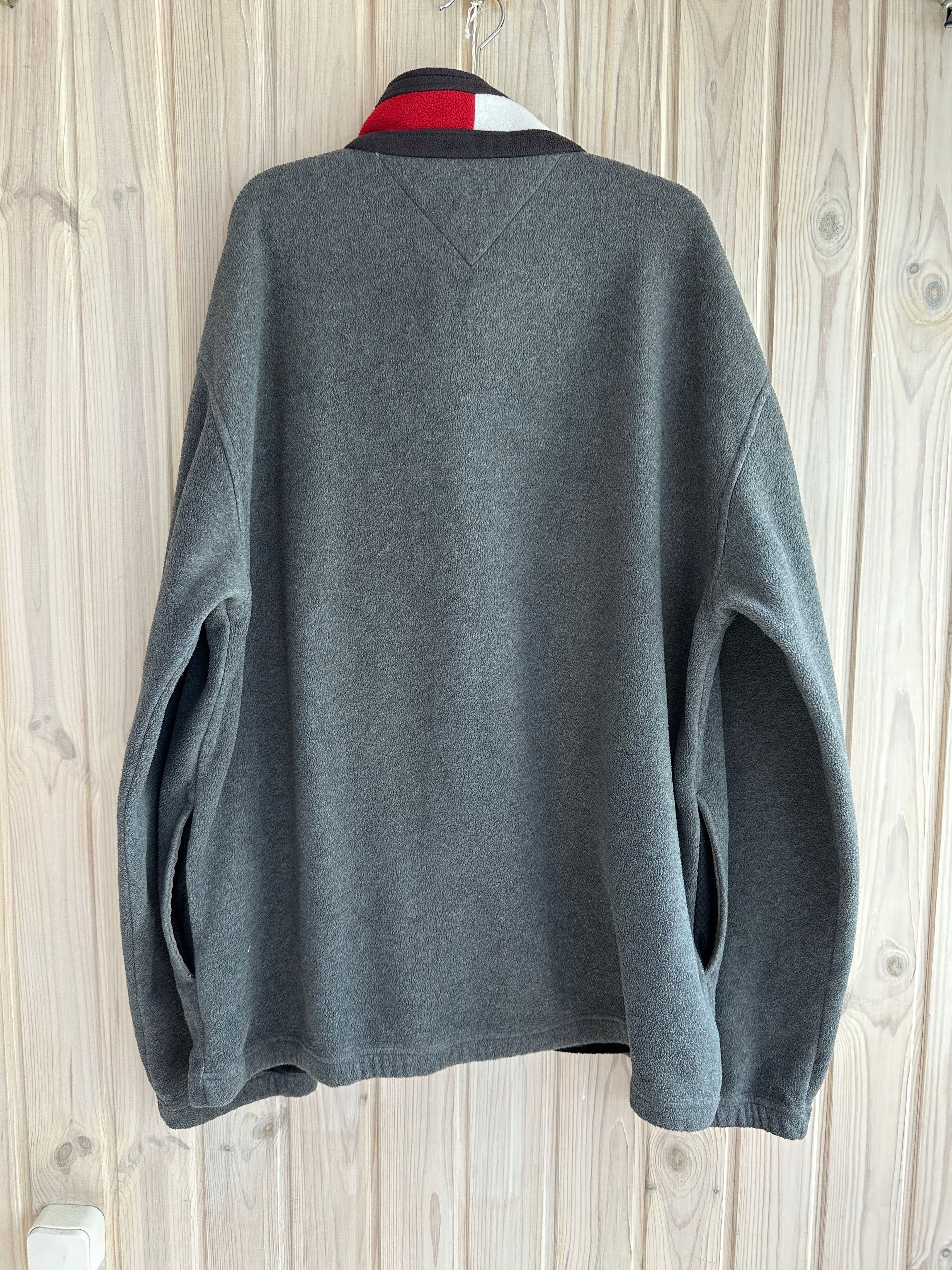 Tommy Hilfiger 00's Tommy Hilfiger 1/4 zip fleece pullover gray Y2K Size US XL / EU 56 / 4 - 8 Thumbnail