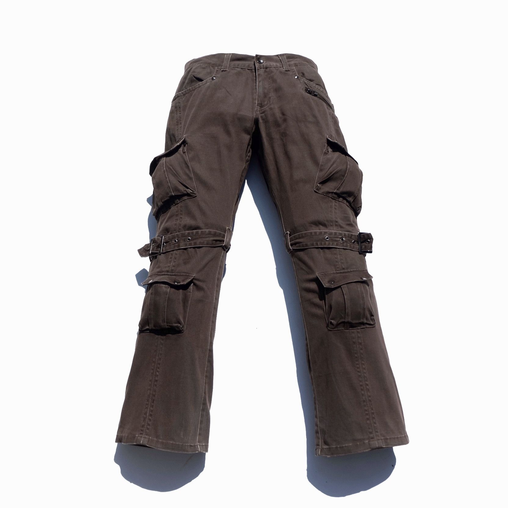 image of Ppfm x Tete Homme Semantic Design Bondage Cargo Pants in Washed Brown, Men's (Size 33)