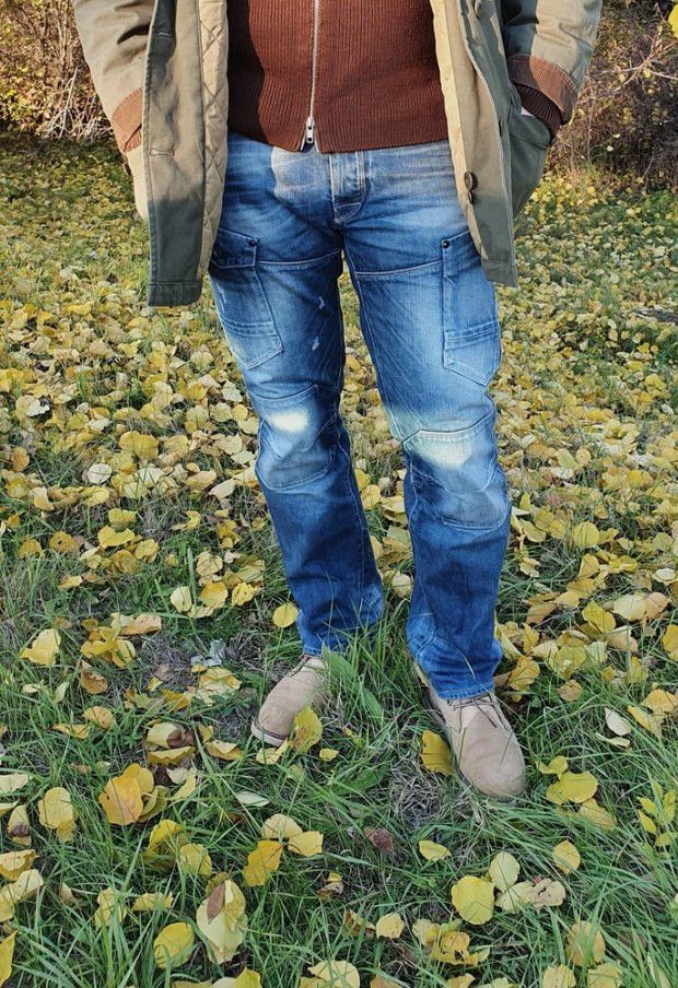G-Star GStar Double Knees Multi pocket 3301 Raw Denim Jeans Size US 33 - 3 Thumbnail
