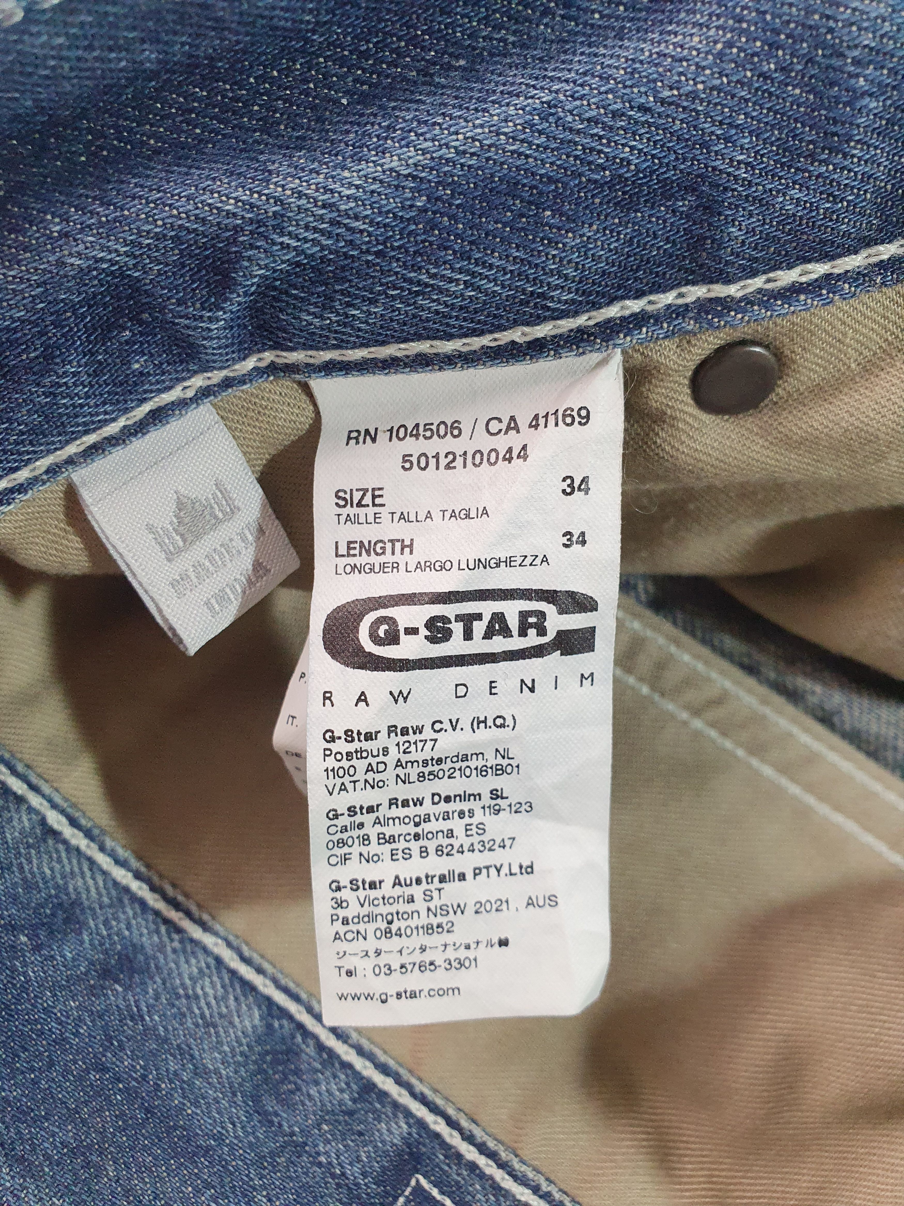 G-Star GStar Double Knees Multi pocket 3301 Raw Denim Jeans Size US 33 - 9 Thumbnail