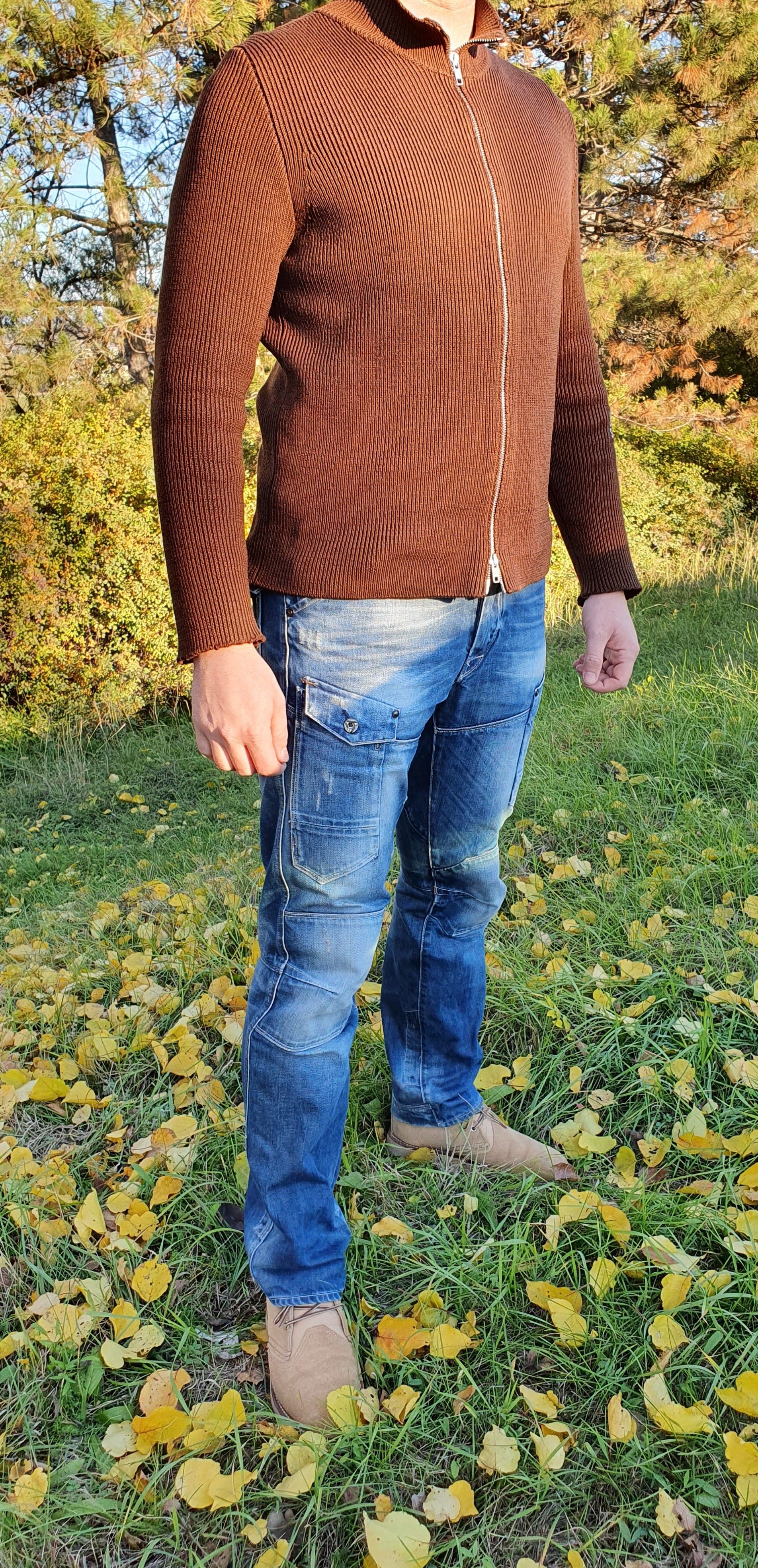 G-Star GStar Double Knees Multi pocket 3301 Raw Denim Jeans Size US 33 - 7 Thumbnail