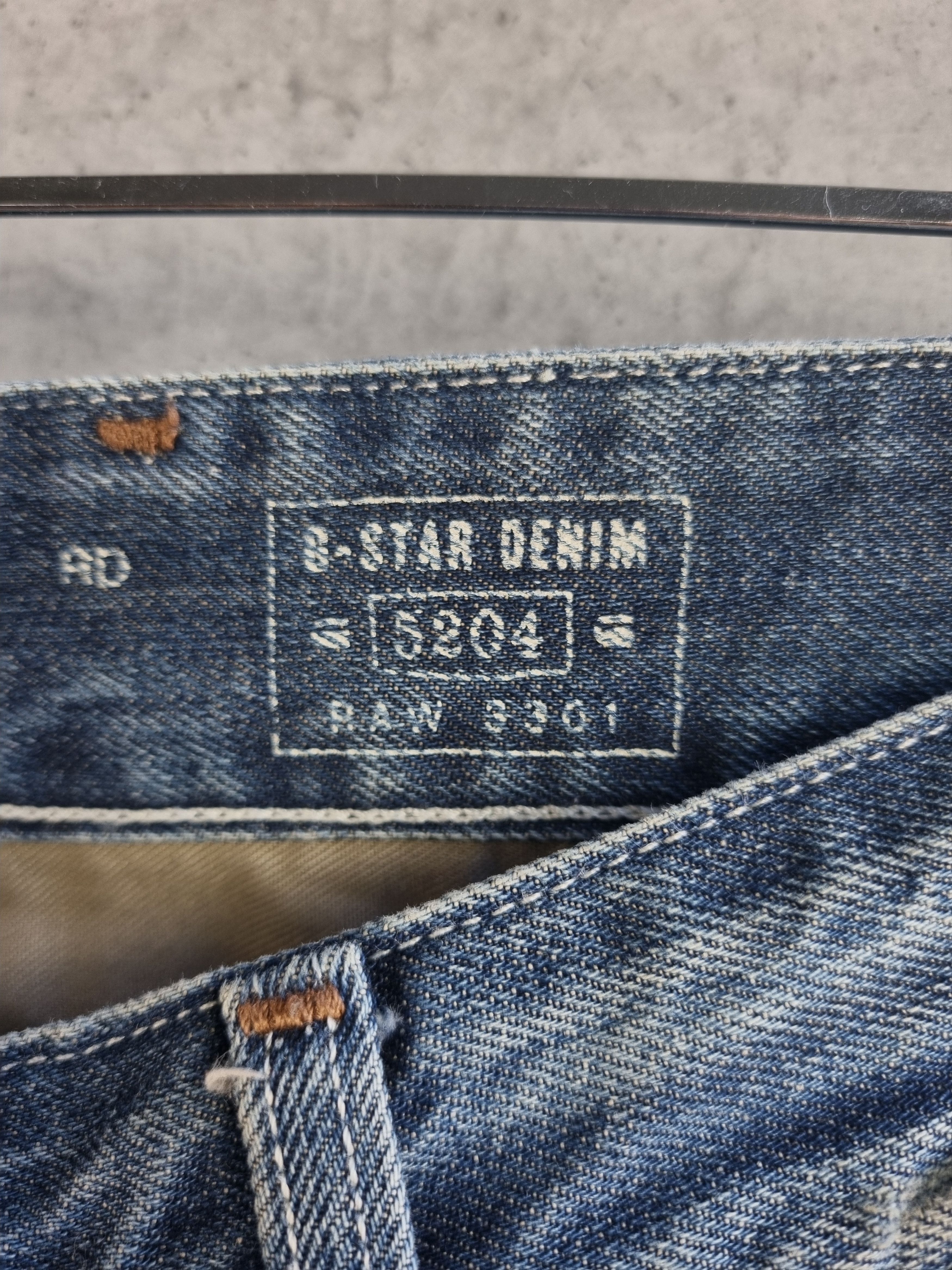 G-Star GStar Double Knees Multi pocket 3301 Raw Denim Jeans Size US 33 - 14 Thumbnail