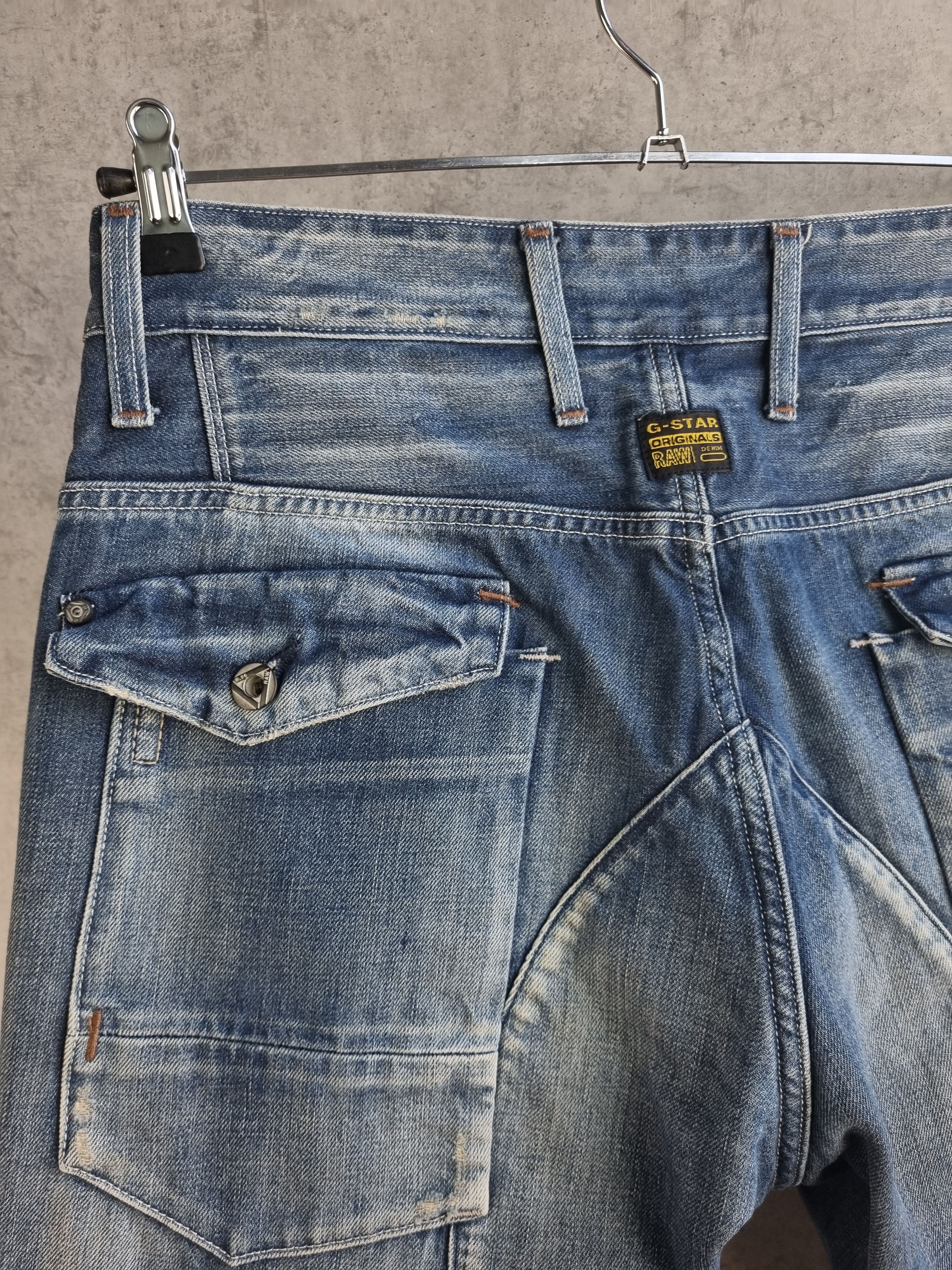 G-Star GStar Double Knees Multi pocket 3301 Raw Denim Jeans Size US 33 - 12 Thumbnail