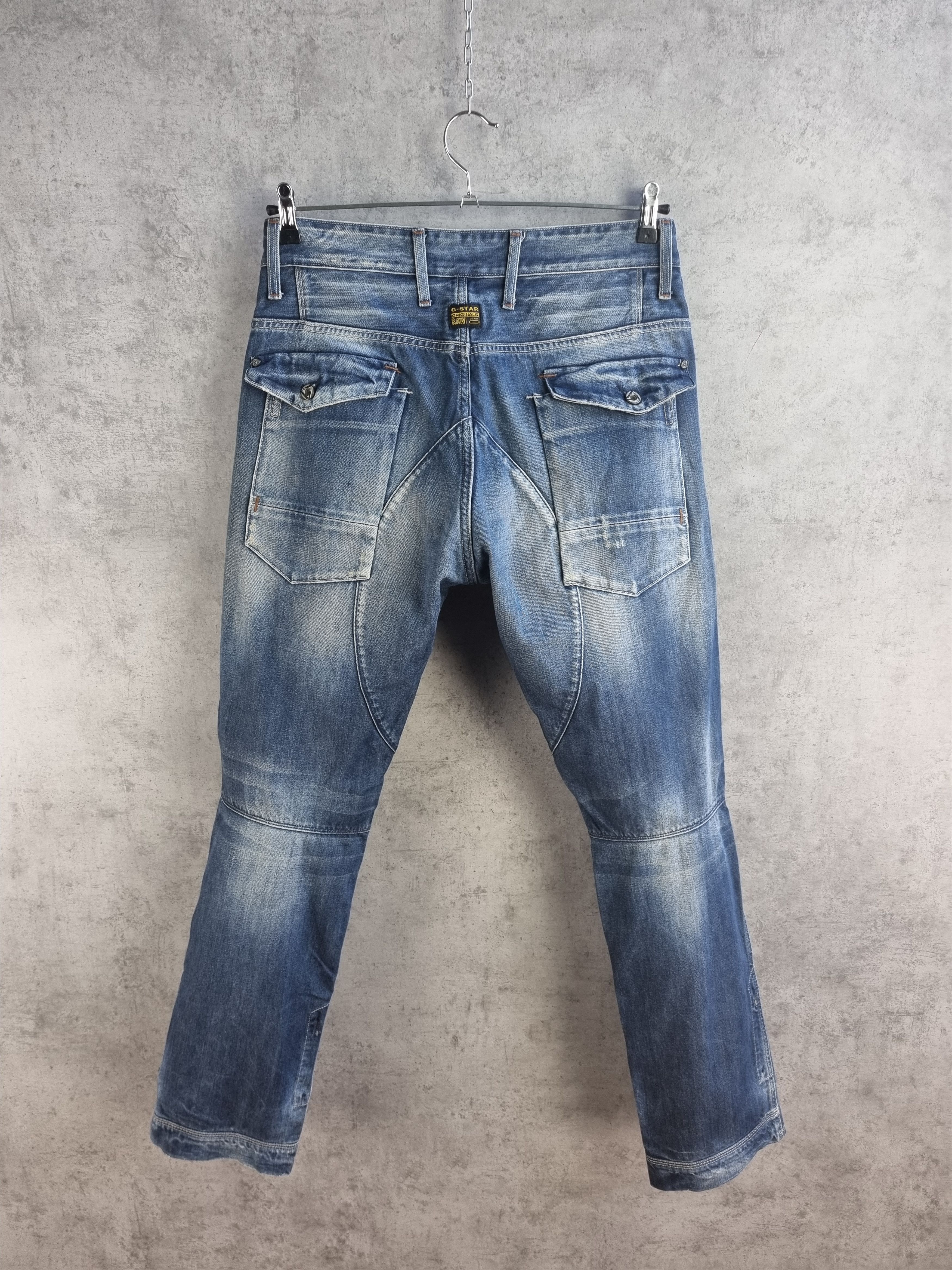 G-Star GStar Double Knees Multi pocket 3301 Raw Denim Jeans Size US 33 - 2 Thumbnail