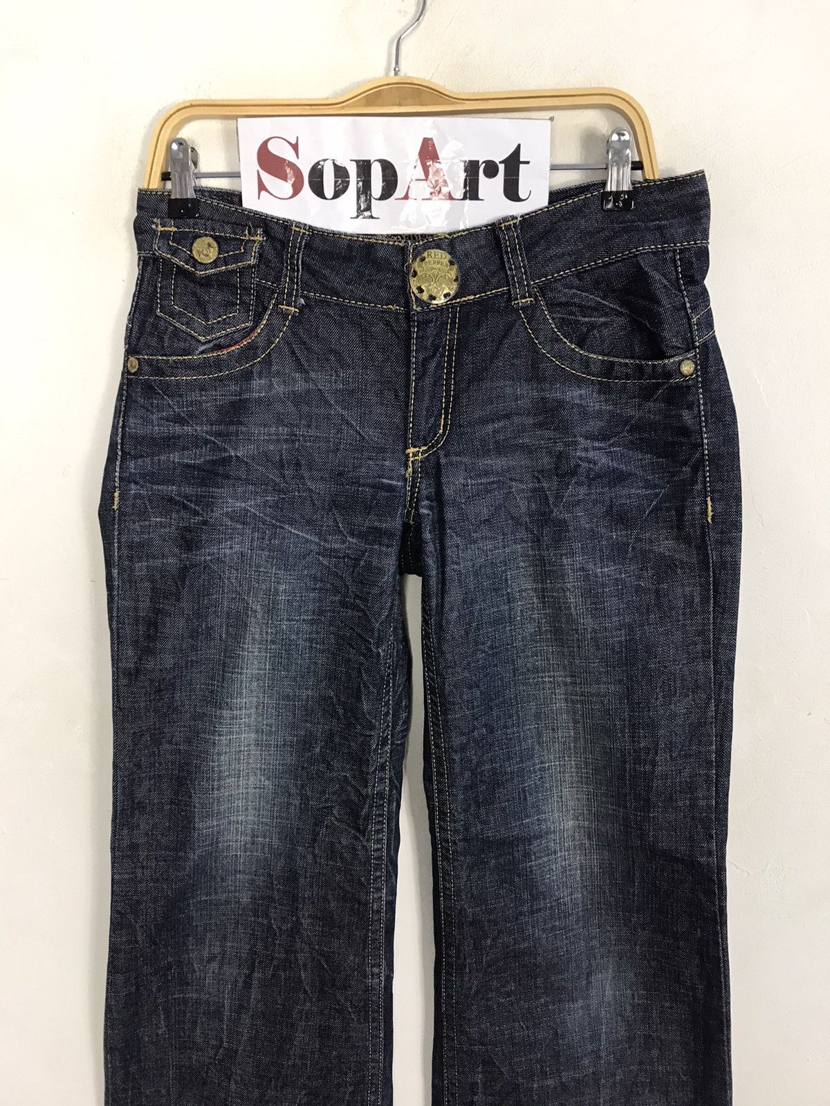 Japanese Brand × Vintage Vintage RedPepper 1971 Buckle Back Jeans Design Size 31" - 3 Thumbnail