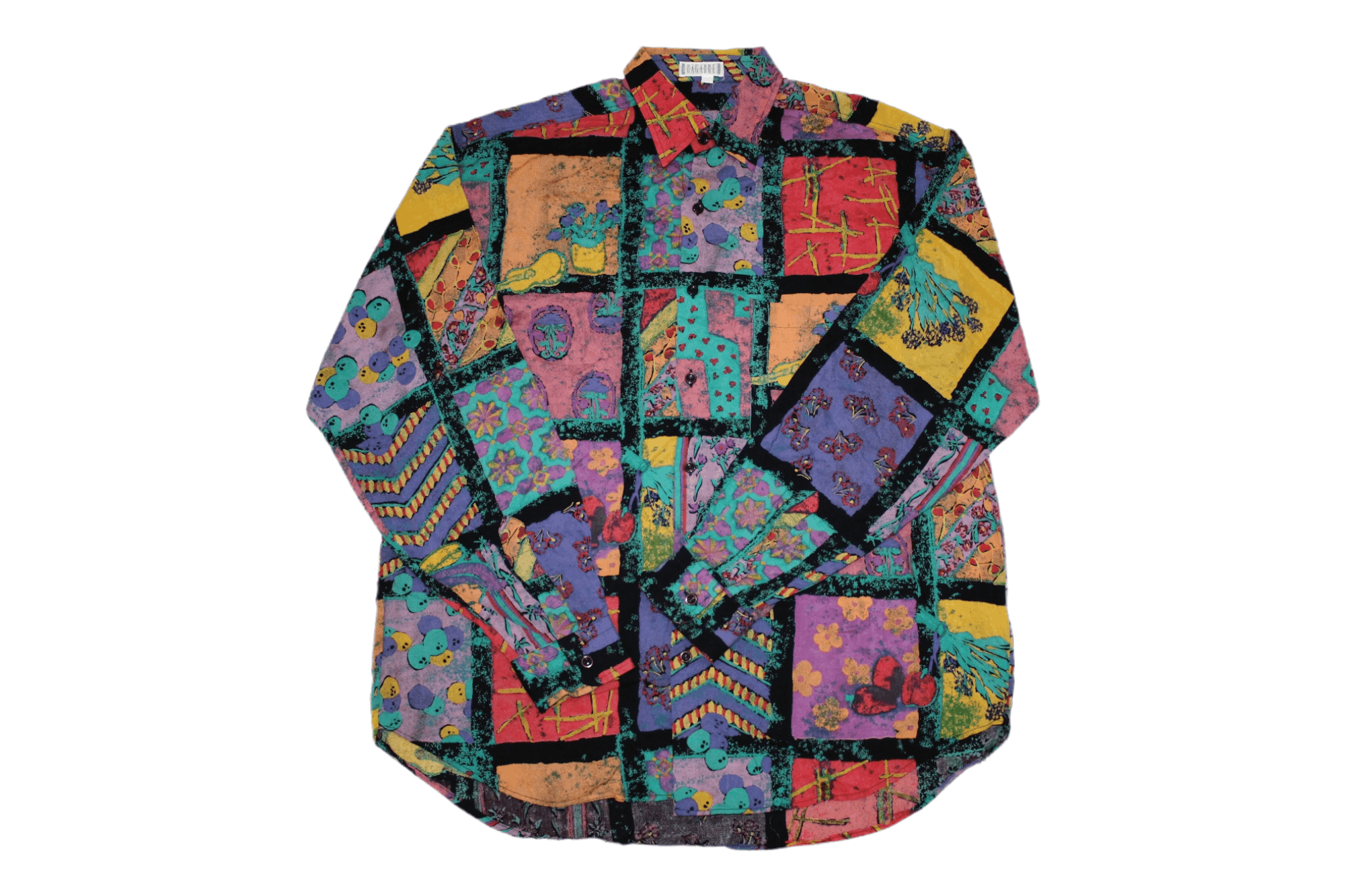 image of 70's Bagarre Novelty Baroque Artwork Psychedelic Acid Shirt, Men's (Size Large)