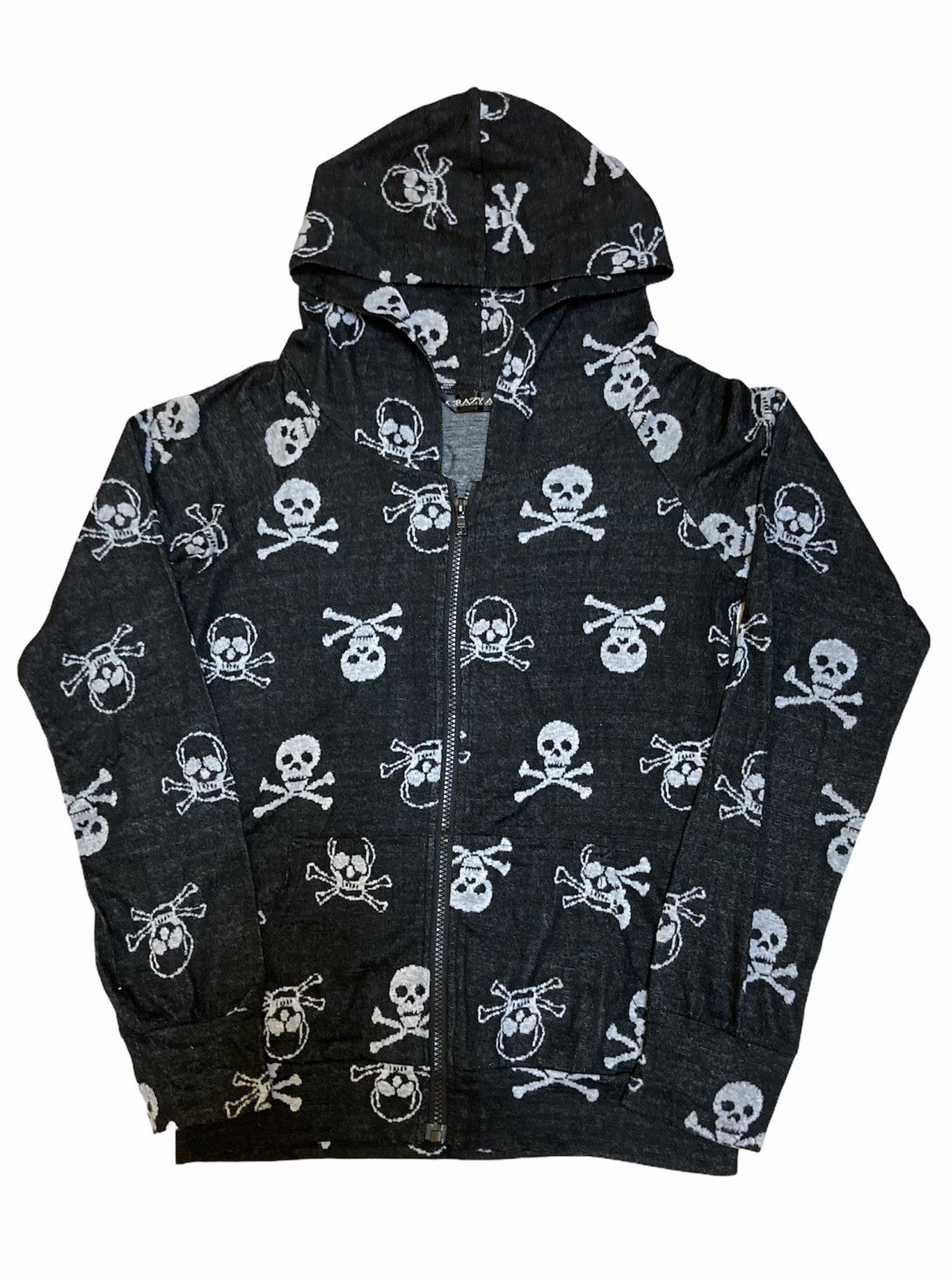 Japanese Brand FULLPRINT SKULLS ZIPPER HOODIE Size US M / EU 48-50 / 2 - 1 Thumbnail