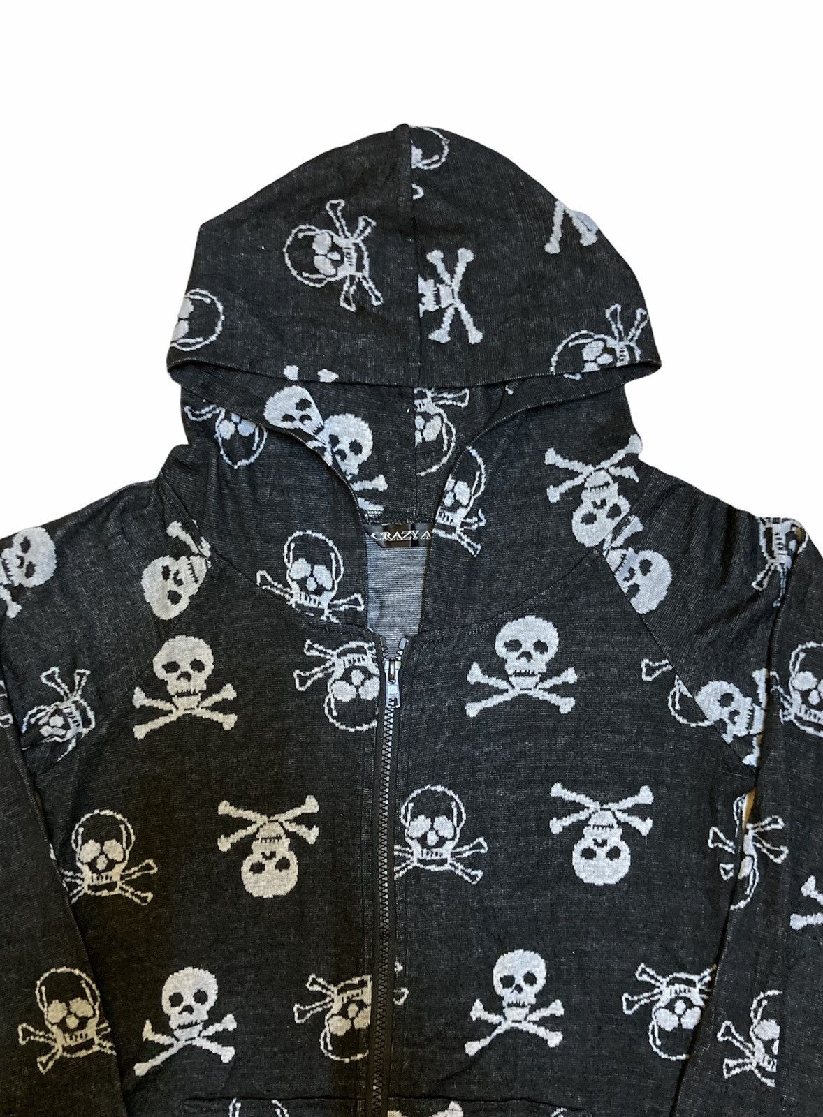 Japanese Brand FULLPRINT SKULLS ZIPPER HOODIE Size US M / EU 48-50 / 2 - 3 Thumbnail