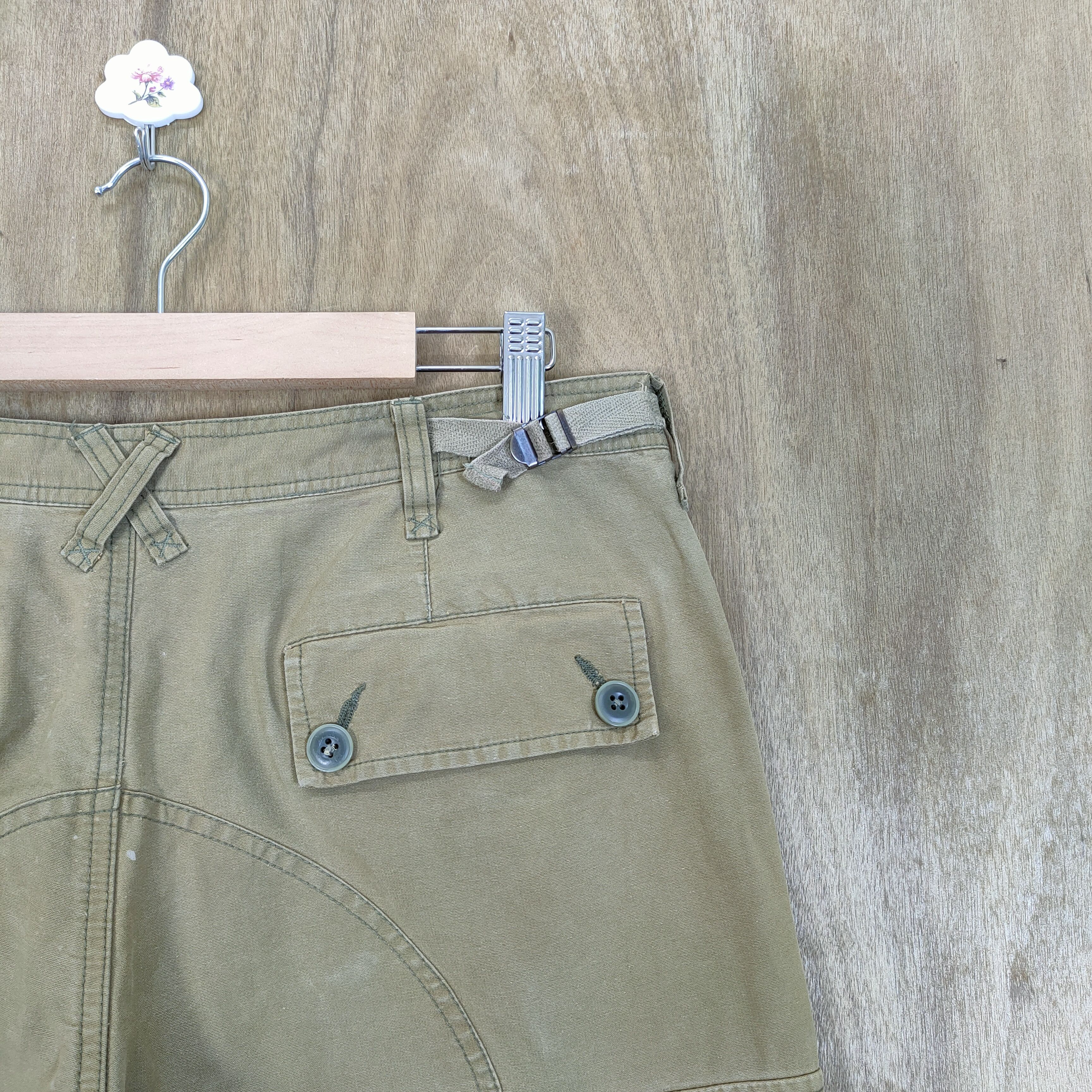 Takeo Kikuchi × Vintage TAKEO KIKUCHI FADED BONDAGE BAGGY CARGO PANTS Size US 34 / EU 50 - 10 Thumbnail