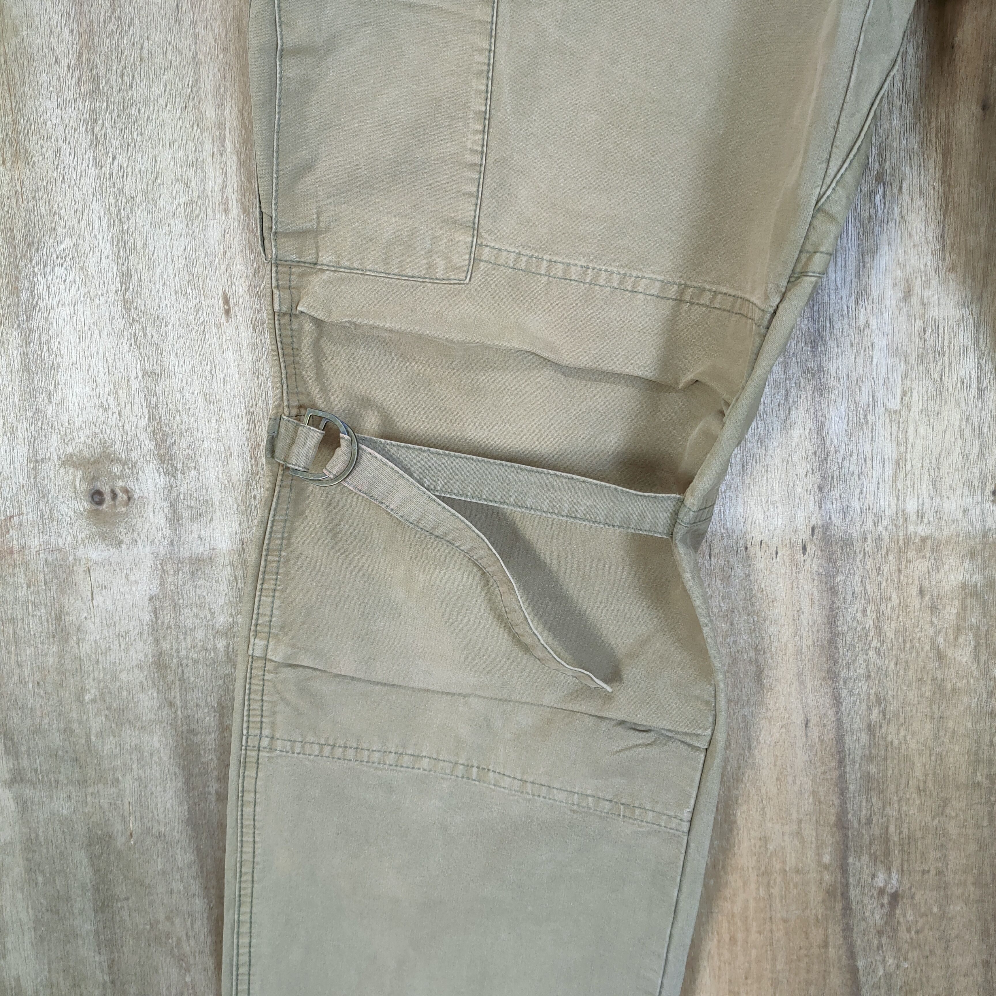 Takeo Kikuchi × Vintage TAKEO KIKUCHI FADED BONDAGE BAGGY CARGO PANTS Size US 34 / EU 50 - 14 Thumbnail