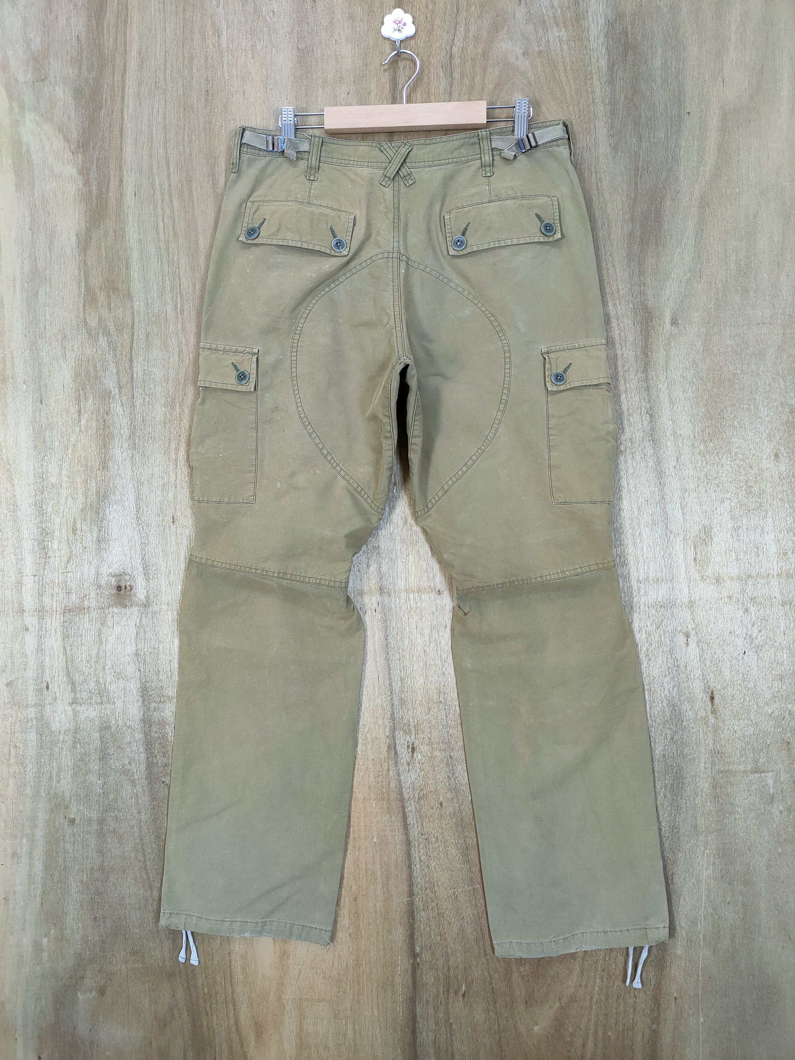 Takeo Kikuchi × Vintage TAKEO KIKUCHI FADED BONDAGE BAGGY CARGO PANTS Size US 34 / EU 50 - 6 Thumbnail