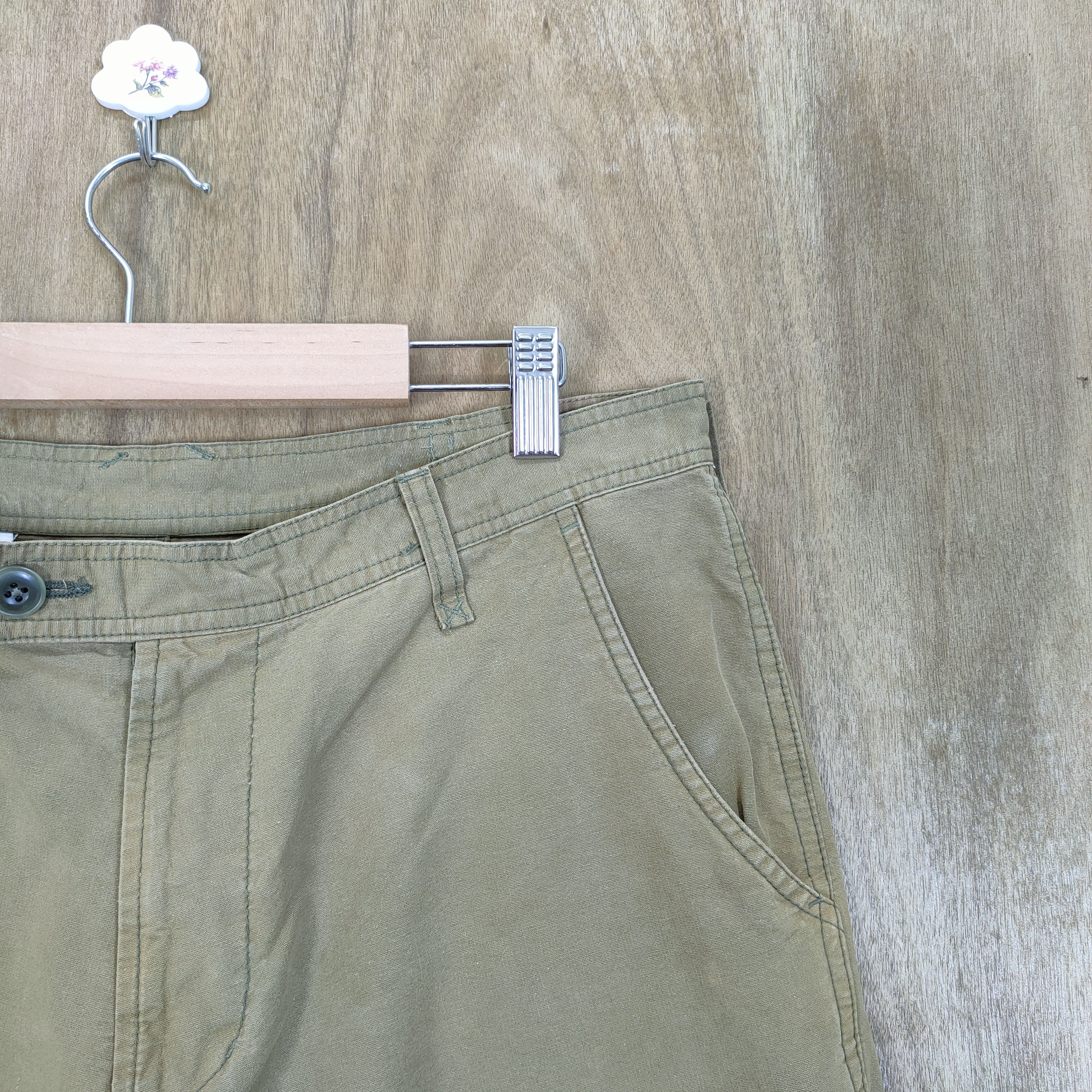 Takeo Kikuchi × Vintage TAKEO KIKUCHI FADED BONDAGE BAGGY CARGO PANTS Size US 34 / EU 50 - 5 Thumbnail