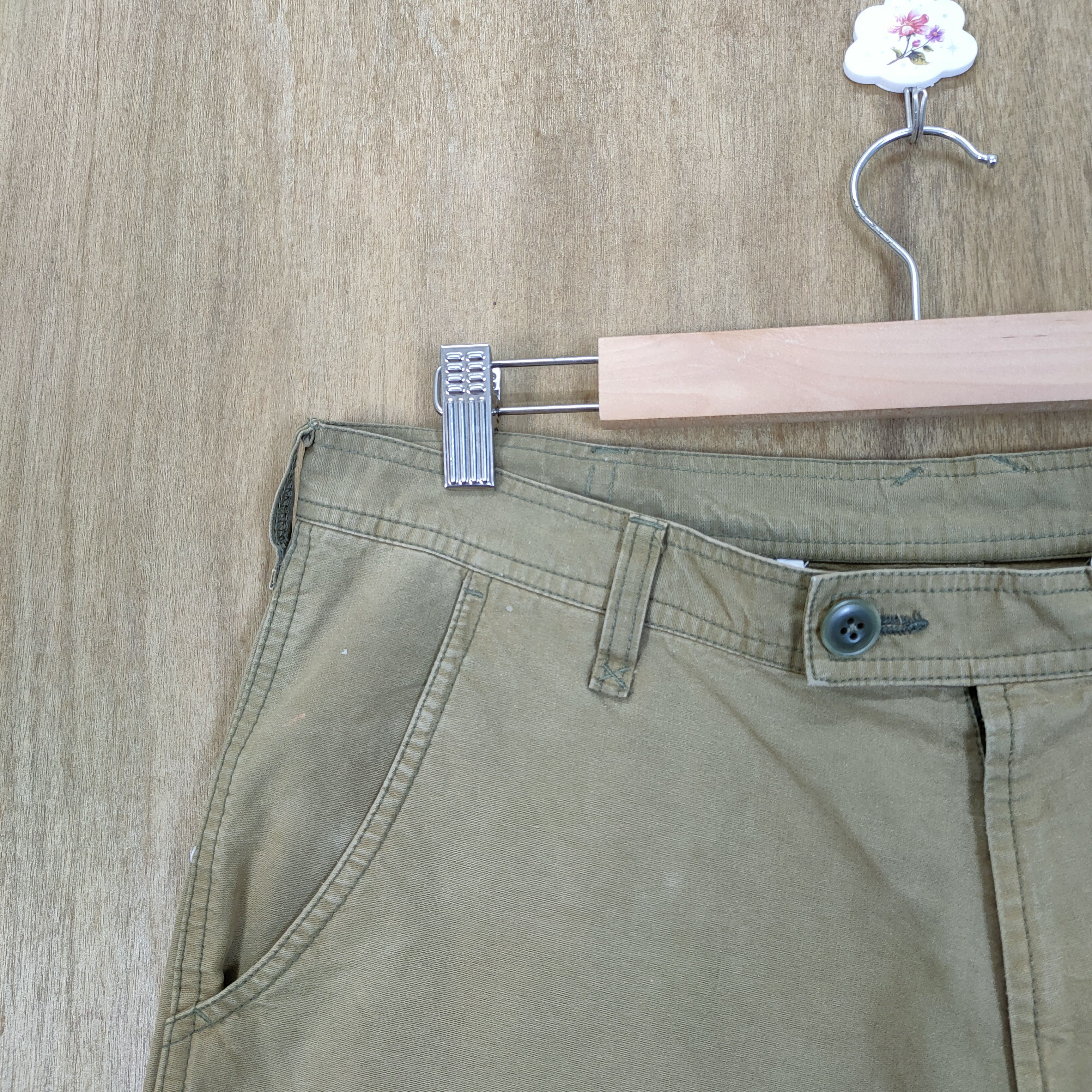 Takeo Kikuchi × Vintage TAKEO KIKUCHI FADED BONDAGE BAGGY CARGO PANTS Size US 34 / EU 50 - 4 Thumbnail