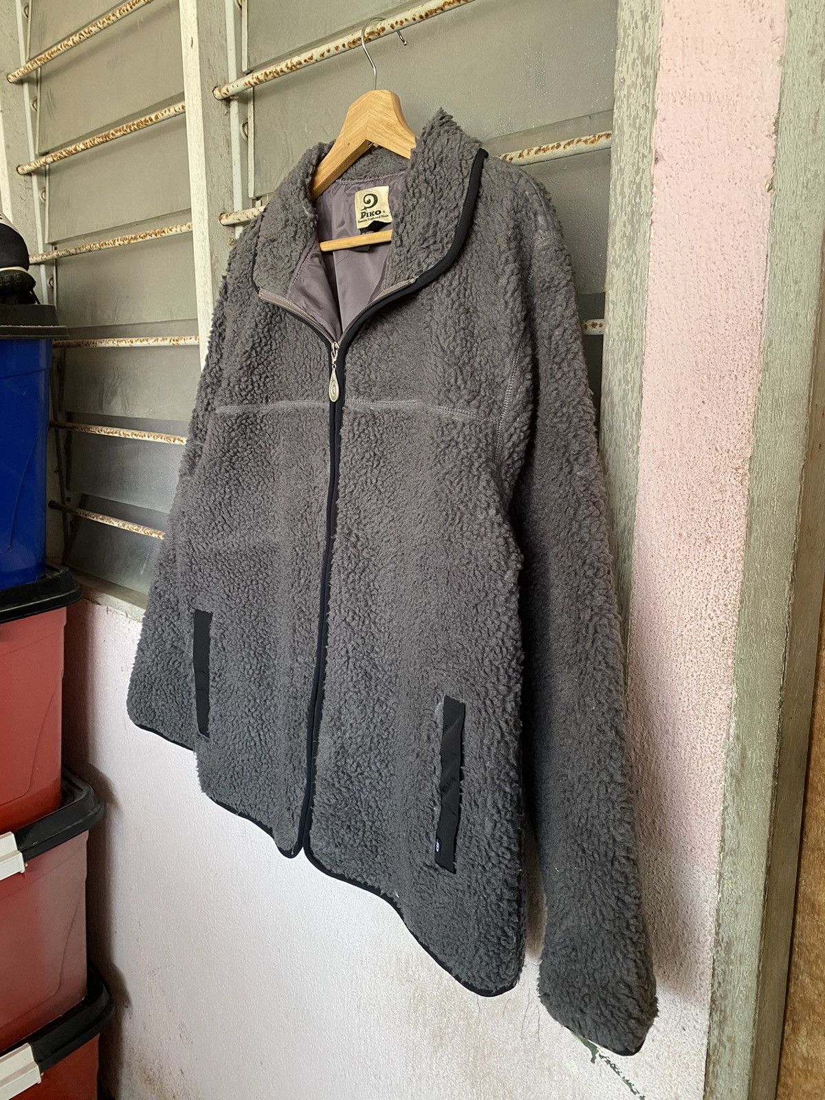 Japanese Brand AW Piko Deep Pile Sherpa Jacket Size US L / EU 52-54 / 3 - 3 Thumbnail