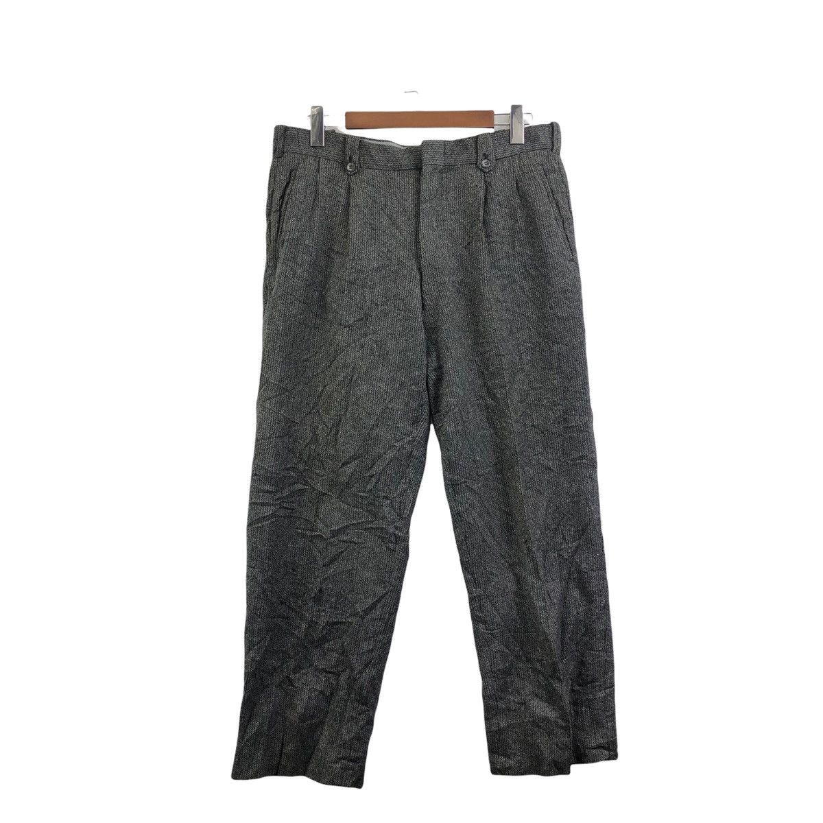 Vtg KANSAI YAMAMOTO JAPAN Grey Wool Casual Pant Trouser