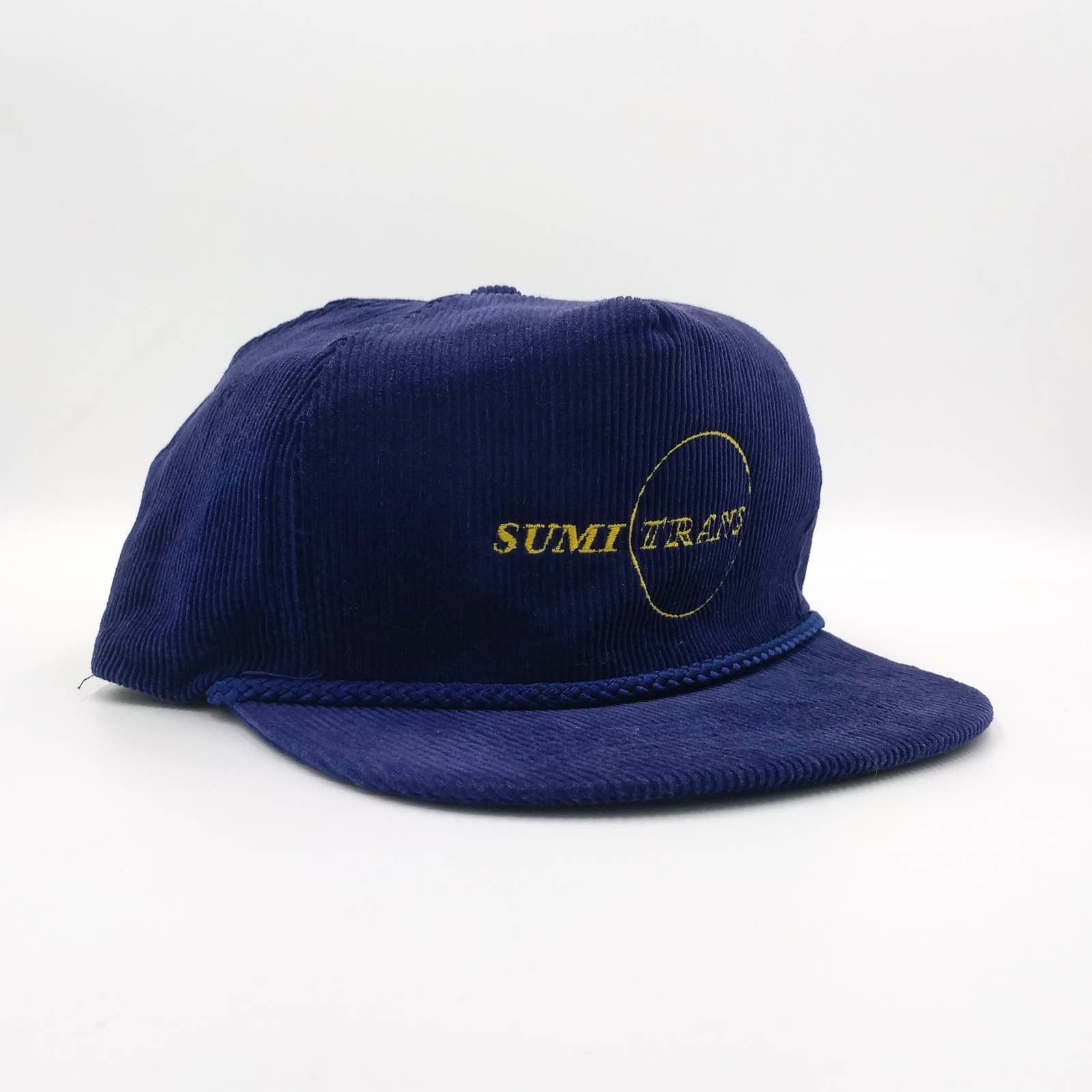 Vintage Vintage Sumi Trans Corduroy Trucker Hat Navy Blue 80s 90s Size ONE SIZE - 1 Thumbnail