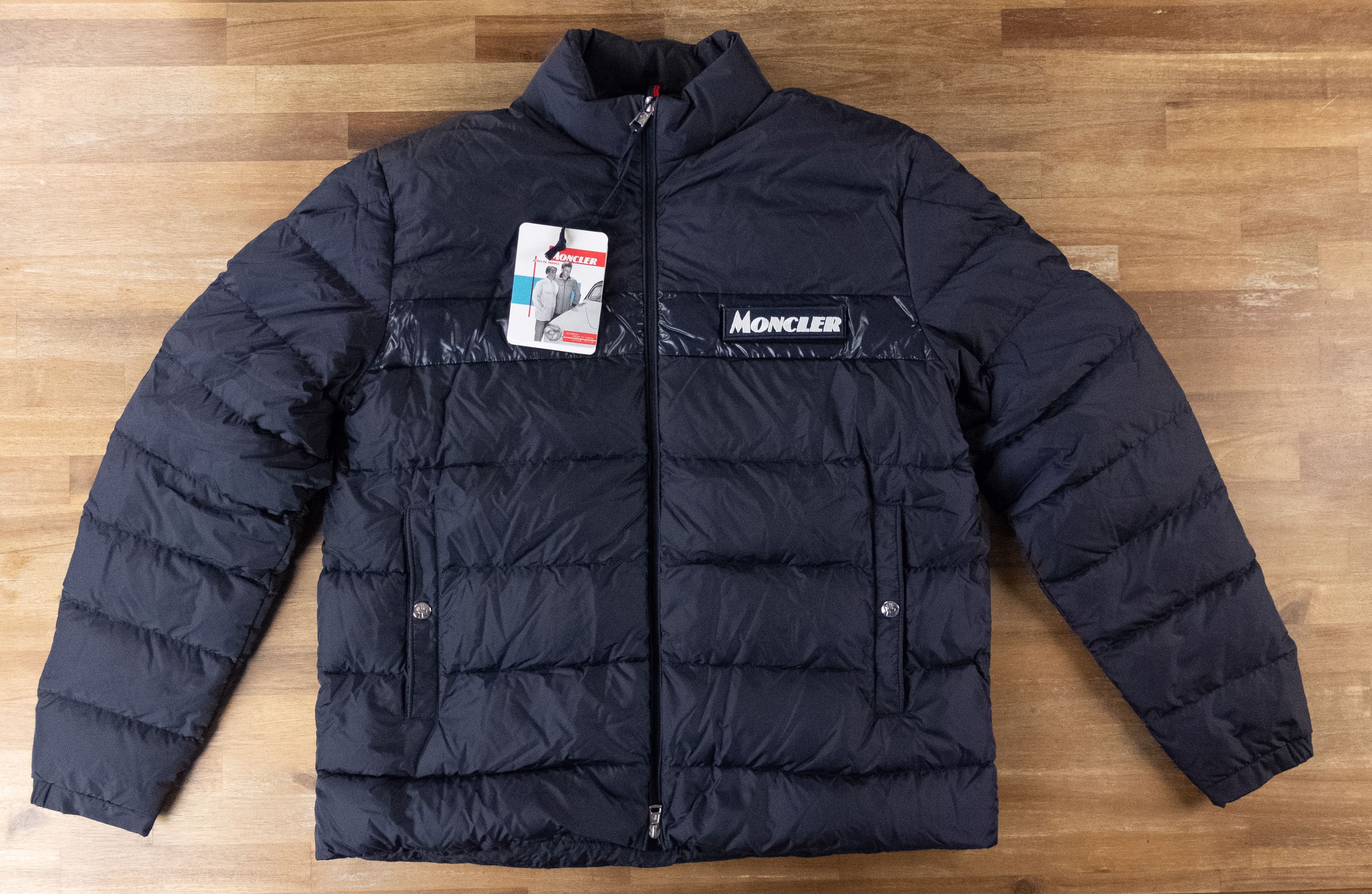 image of Moncler Servieres Navy Blue Quilted Down Puffer Jacket 3Xl, Men's (Size 2XL)