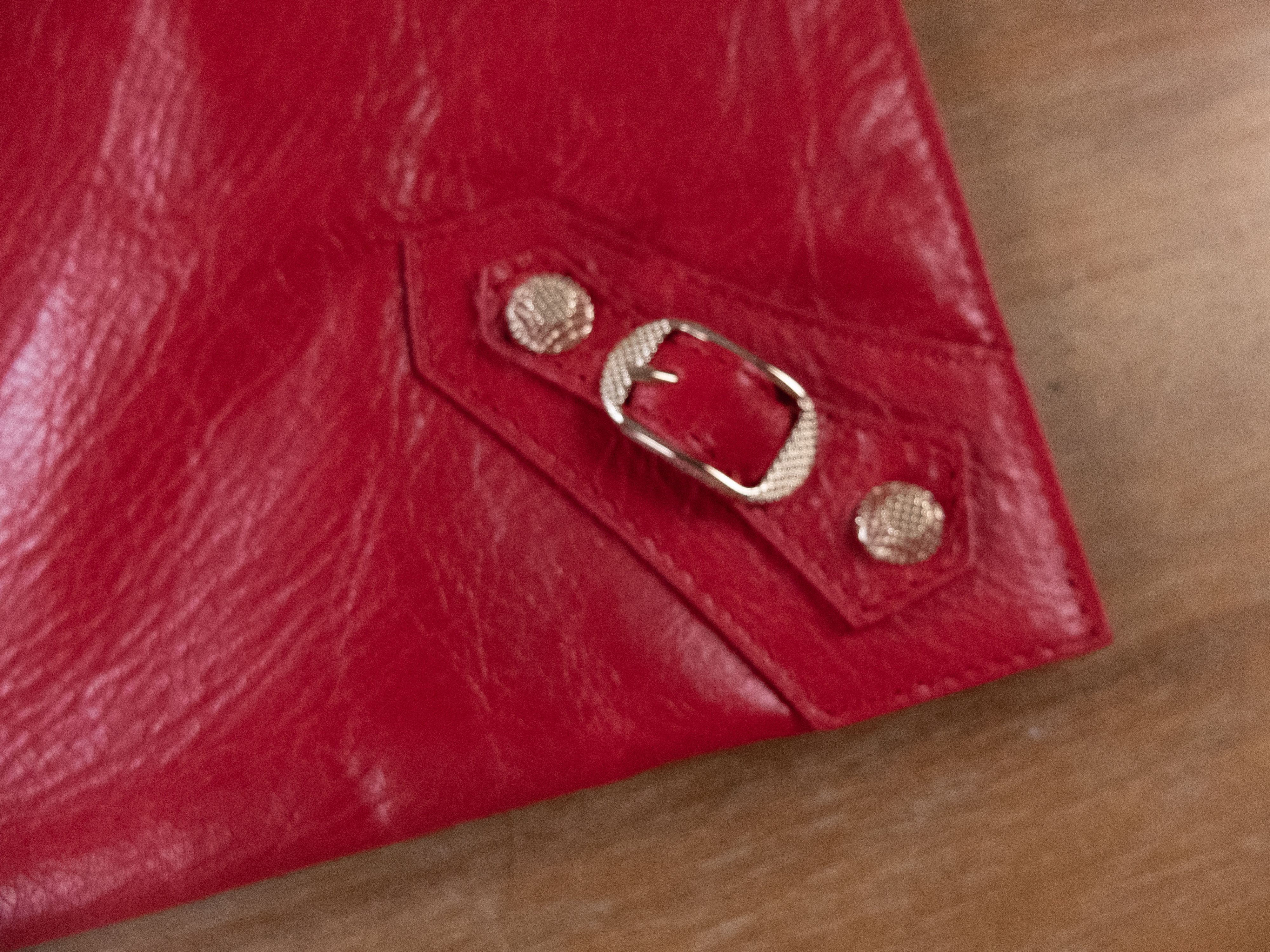 Balenciaga BALENCIAGA red leather half zip around document holder Size ONE SIZE - 3 Thumbnail