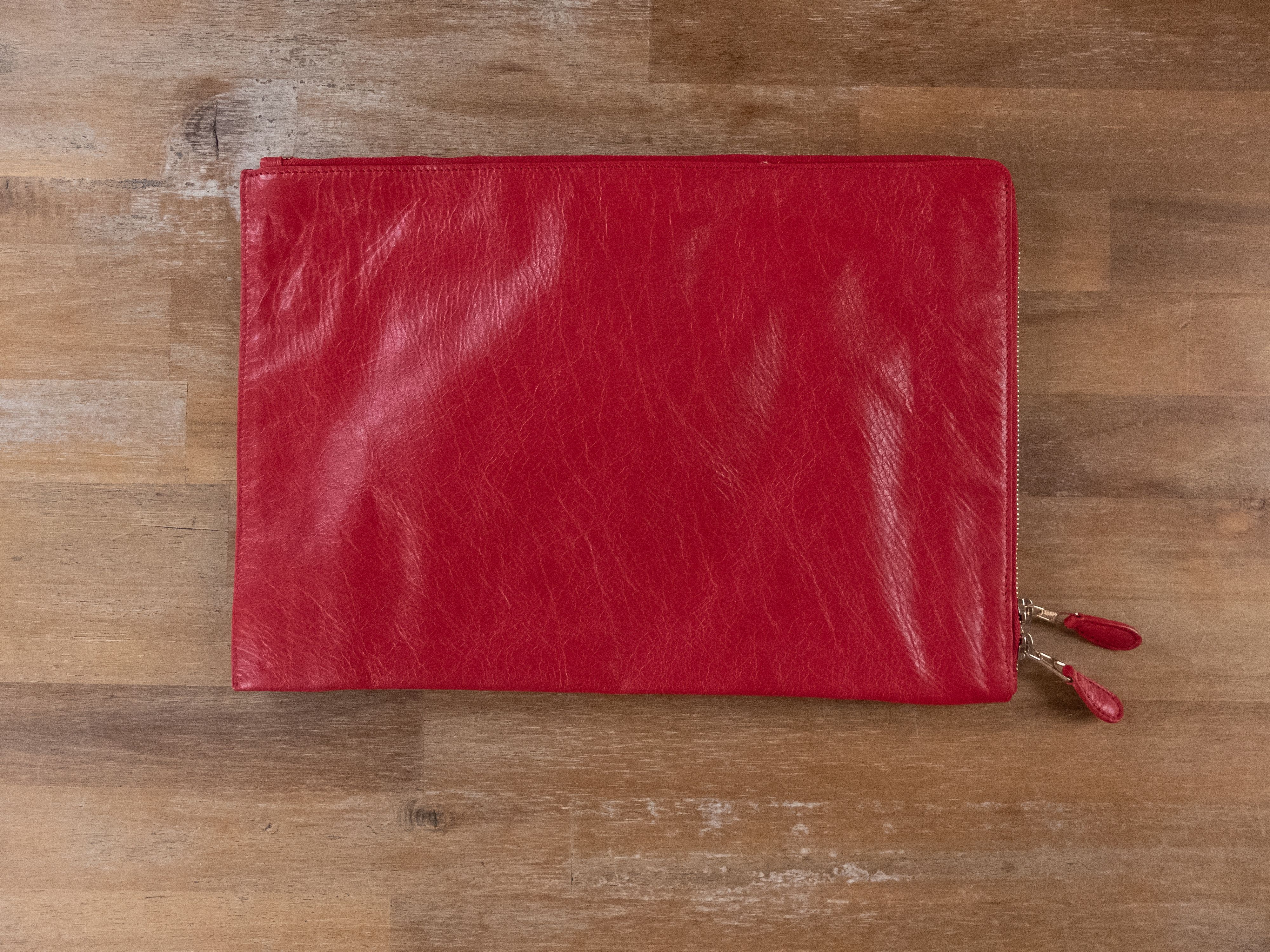 Balenciaga BALENCIAGA red leather half zip around document holder Size ONE SIZE - 4 Thumbnail