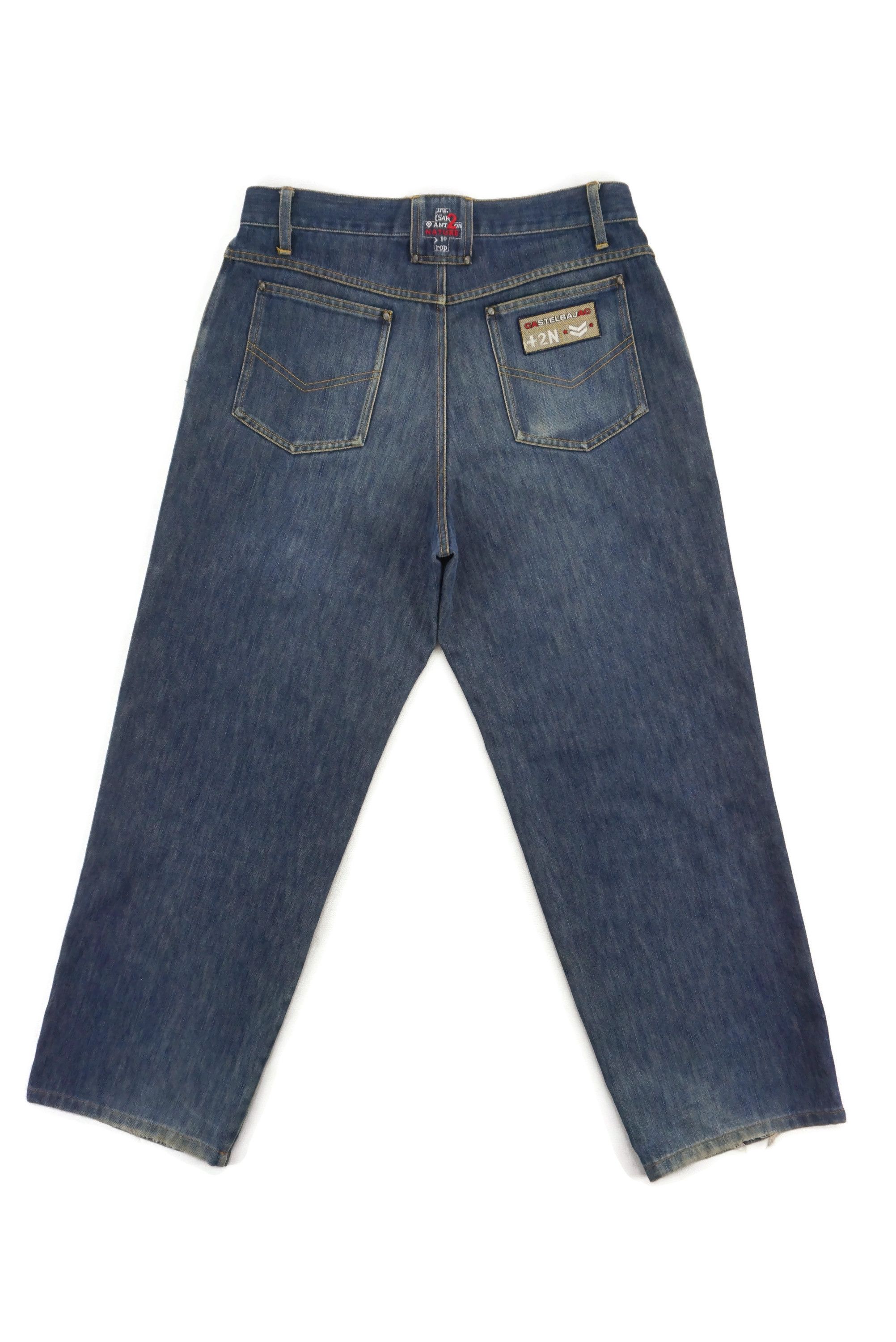 image of Art x Jean Charles De Castelbajac Baggy Jeans +2 Nature Jc/dc Loose Relaxed Pants in Blue (Size 32)