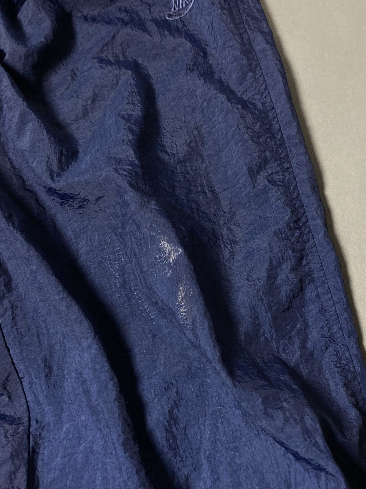 Nike × Vintage 80s Nike vintage navy track pants small classic logo swoosh Size US 30 / EU 46 - 5 Thumbnail