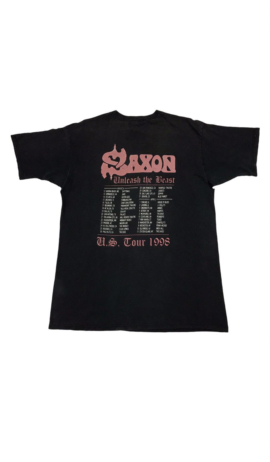 Band Tees × Vintage Vintage 90s SAXON unleash the beast US tour promo t-shirt Size US XXL / EU 58 / 5 - 2 Thumbnail