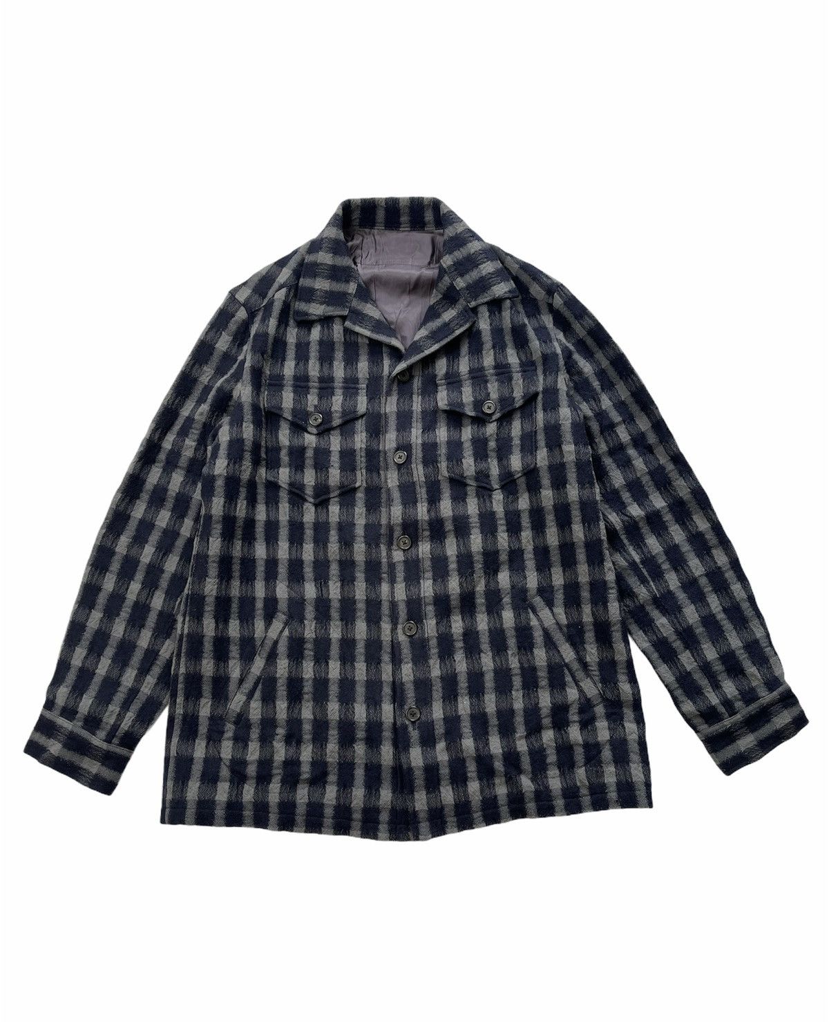 Yohji Yamamoto Ys For Men Checked Jacket Size US L / EU 52-54 / 3 - 2 Thumbnail