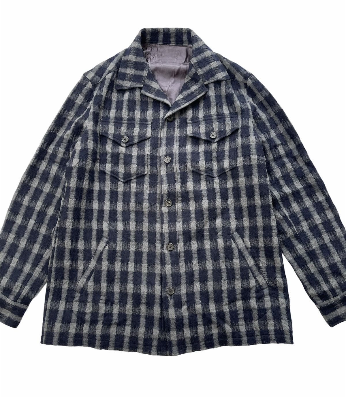 Yohji Yamamoto Ys For Men Checked Jacket Size US L / EU 52-54 / 3 - 4 Thumbnail
