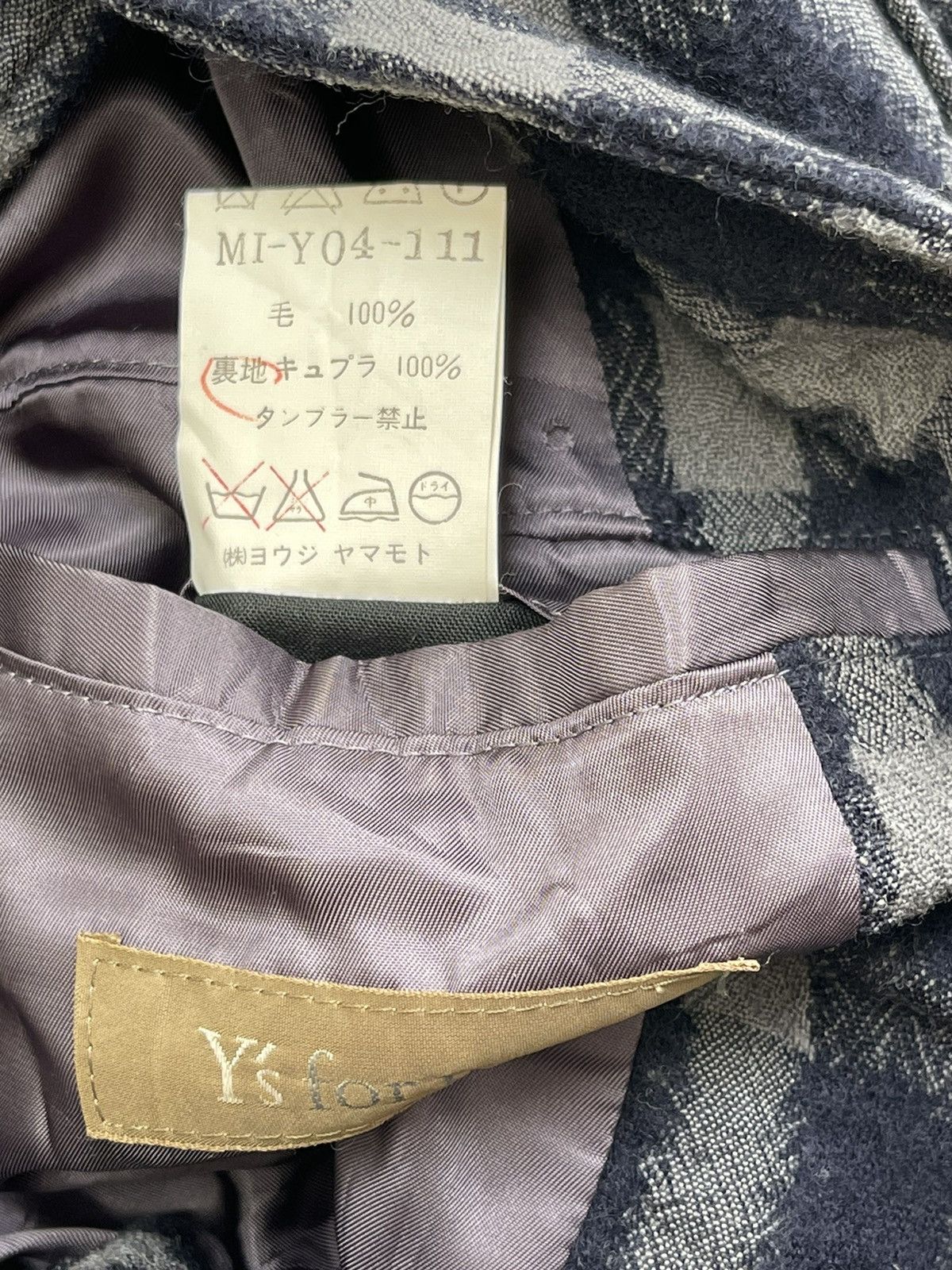 Yohji Yamamoto Ys For Men Checked Jacket Size US L / EU 52-54 / 3 - 12 Thumbnail