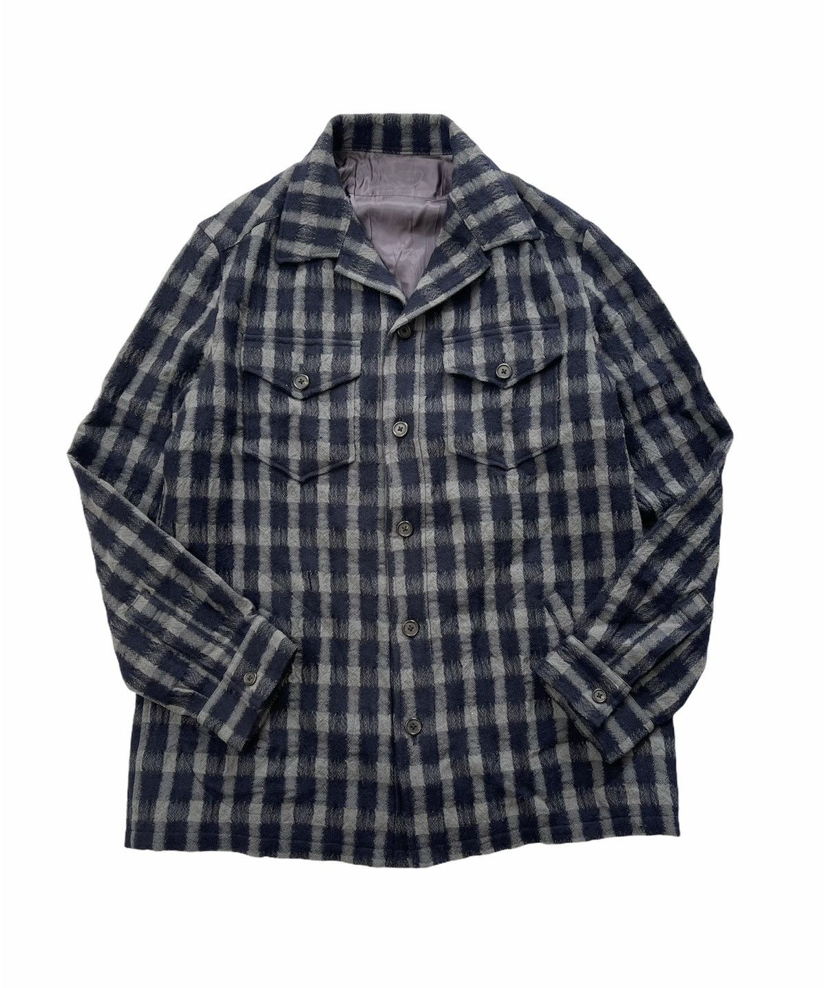 Yohji Yamamoto Ys For Men Checked Jacket Size US L / EU 52-54 / 3 - 1 Thumbnail
