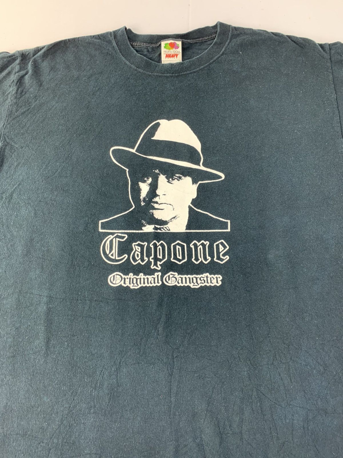 Fruit Of The Loom 90s Y2K El Capone Real Gangster American Mafia Big Logo Tee Size US XL / EU 56 / 4 - 3 Thumbnail