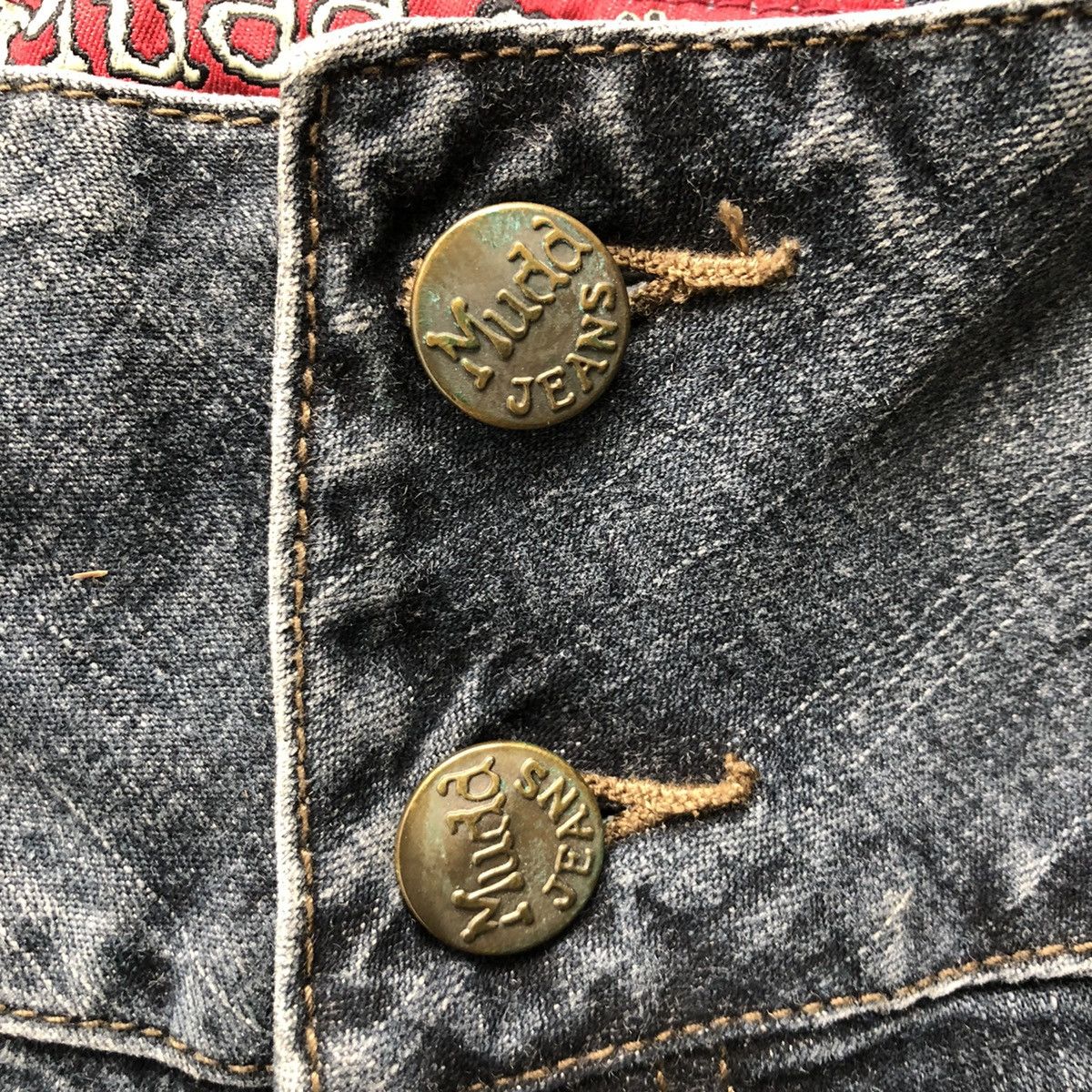 Designer Rare🔥y2k hybrid flared stretch jeans by Muad jeans Size 31" - 6 Thumbnail