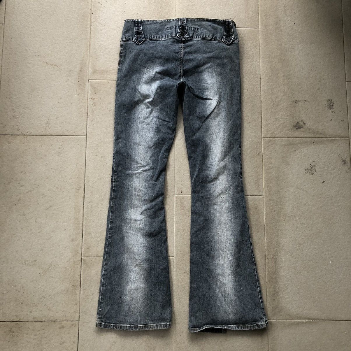 Designer Rare🔥y2k hybrid flared stretch jeans by Muad jeans Size 31" - 11 Thumbnail