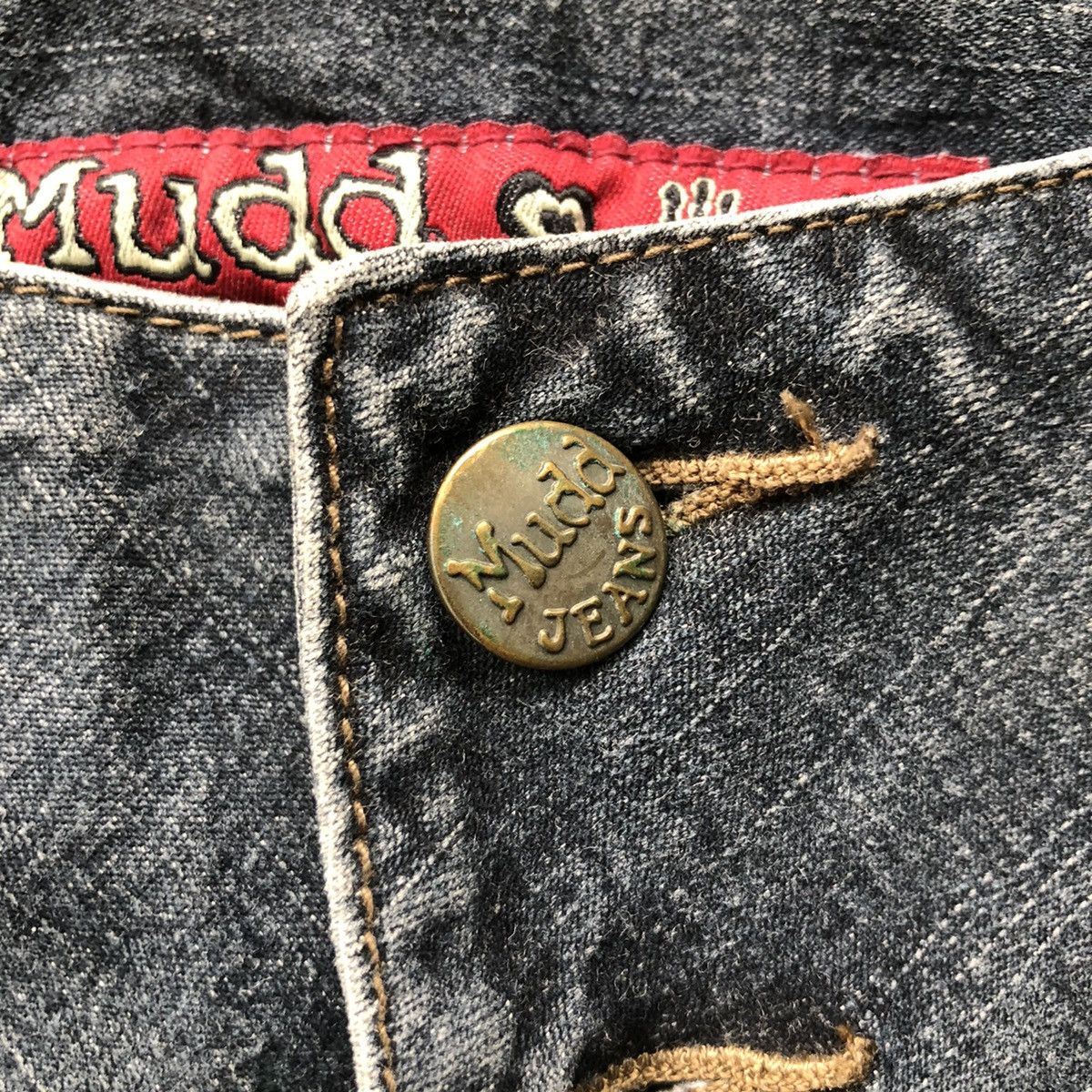 Designer Rare🔥y2k hybrid flared stretch jeans by Muad jeans Size 31" - 5 Thumbnail