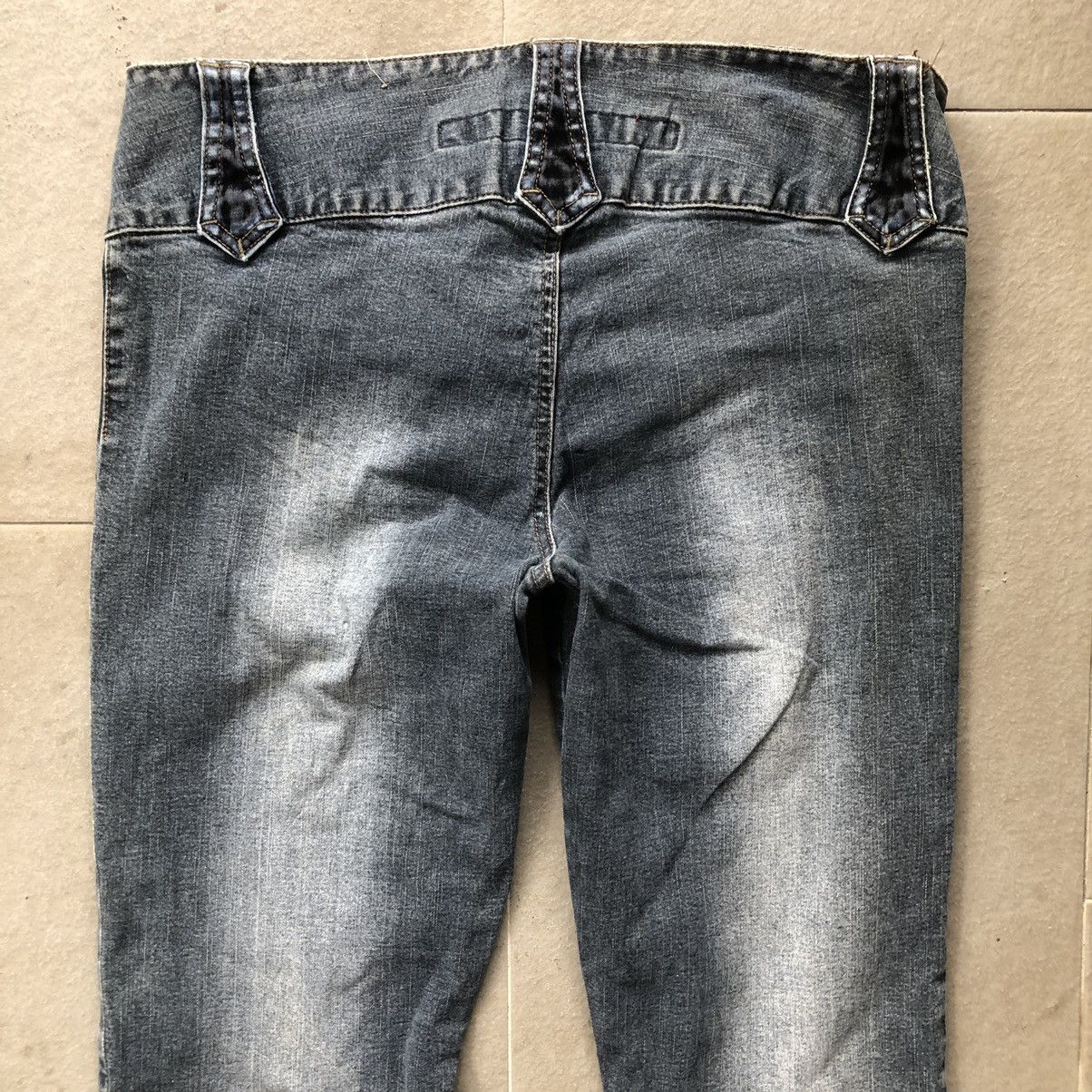 Designer Rare🔥y2k hybrid flared stretch jeans by Muad jeans Size 31" - 12 Thumbnail