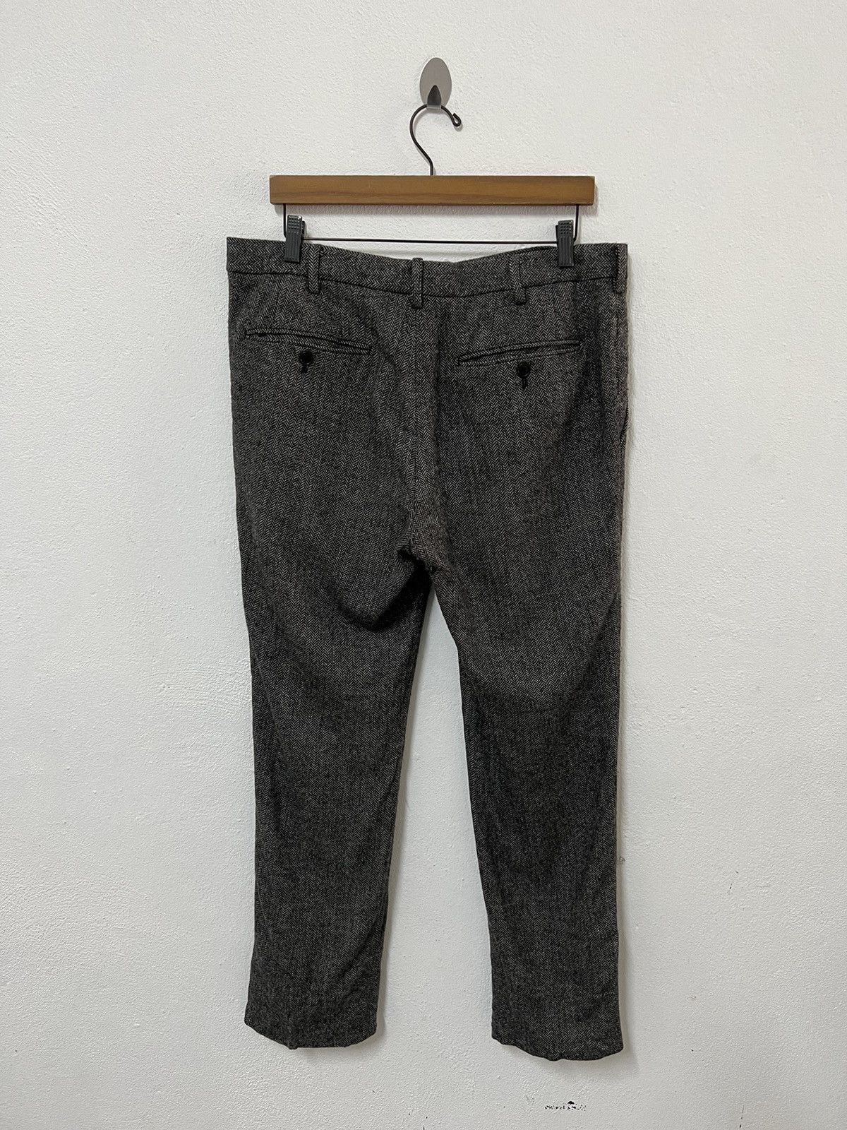 Japanese Brand × Uniqlo Japanese Uniqlo Herringbone Wool Pant Size US 35 - 5 Thumbnail